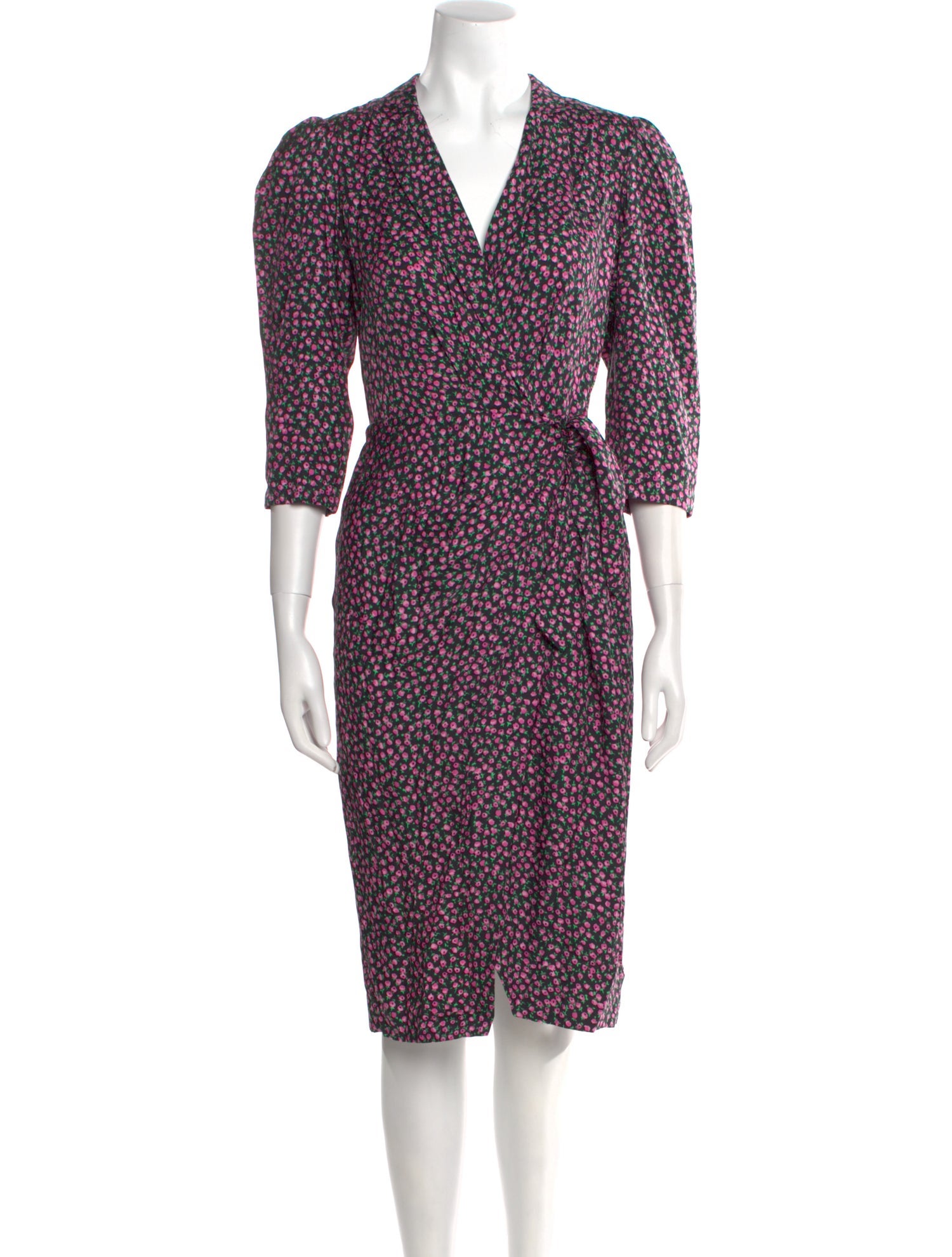 Rebecca Taylor Floral Print Midi Length Dress