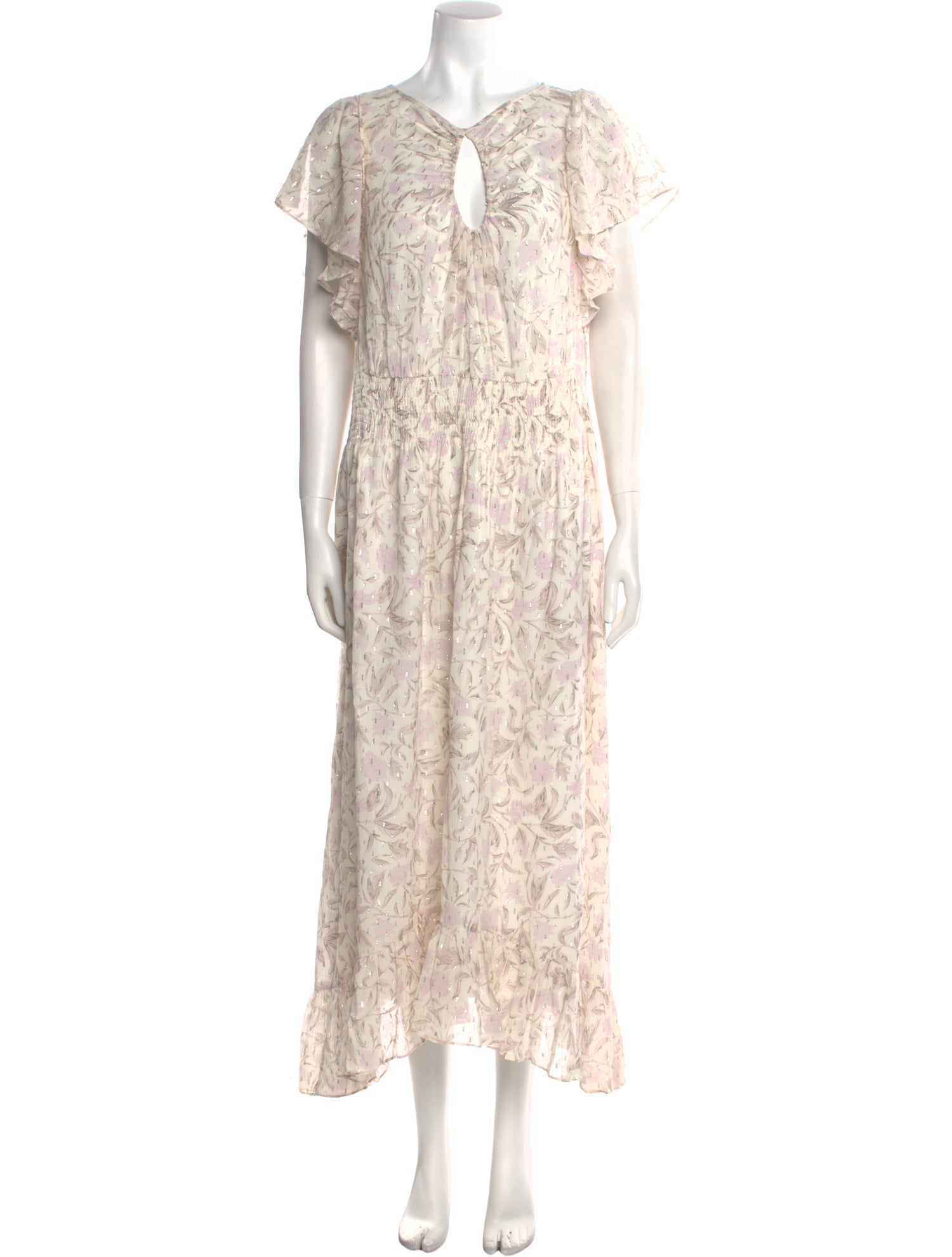 Rebecca Taylor Floral Print Long Dress