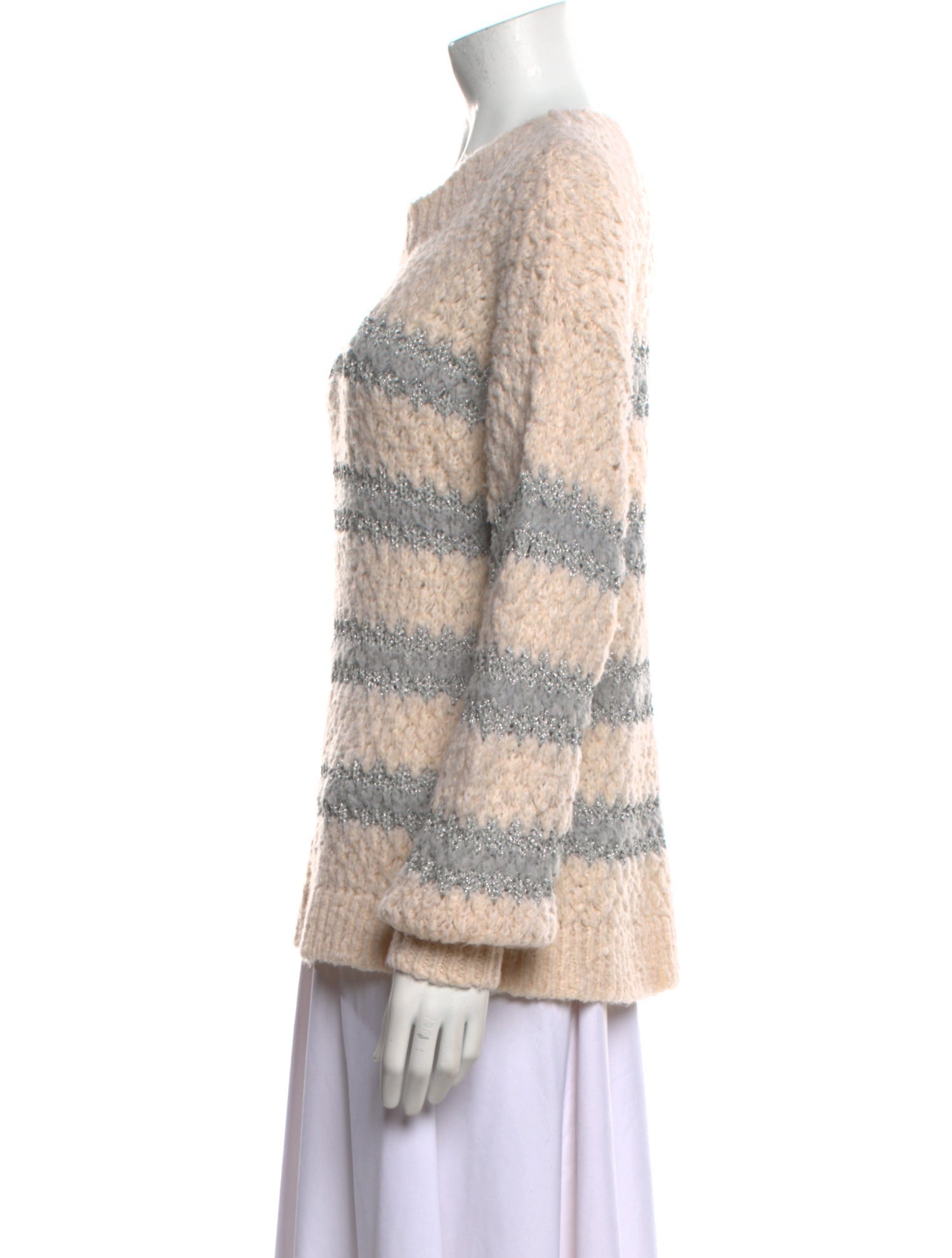 Rebecca Taylor Striped Scoop Neck Sweater w/ Tags