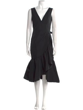 Rebecca Taylor V-Neck Midi Length Dress