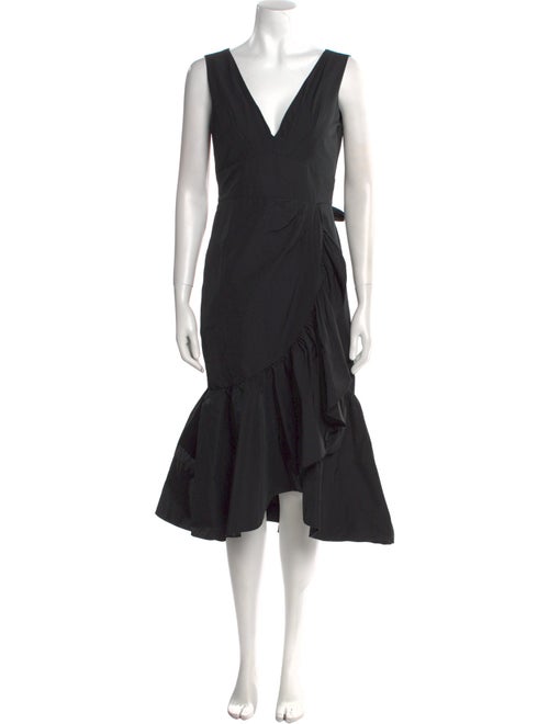 Rebecca Taylor V-Neck Midi Length Dress