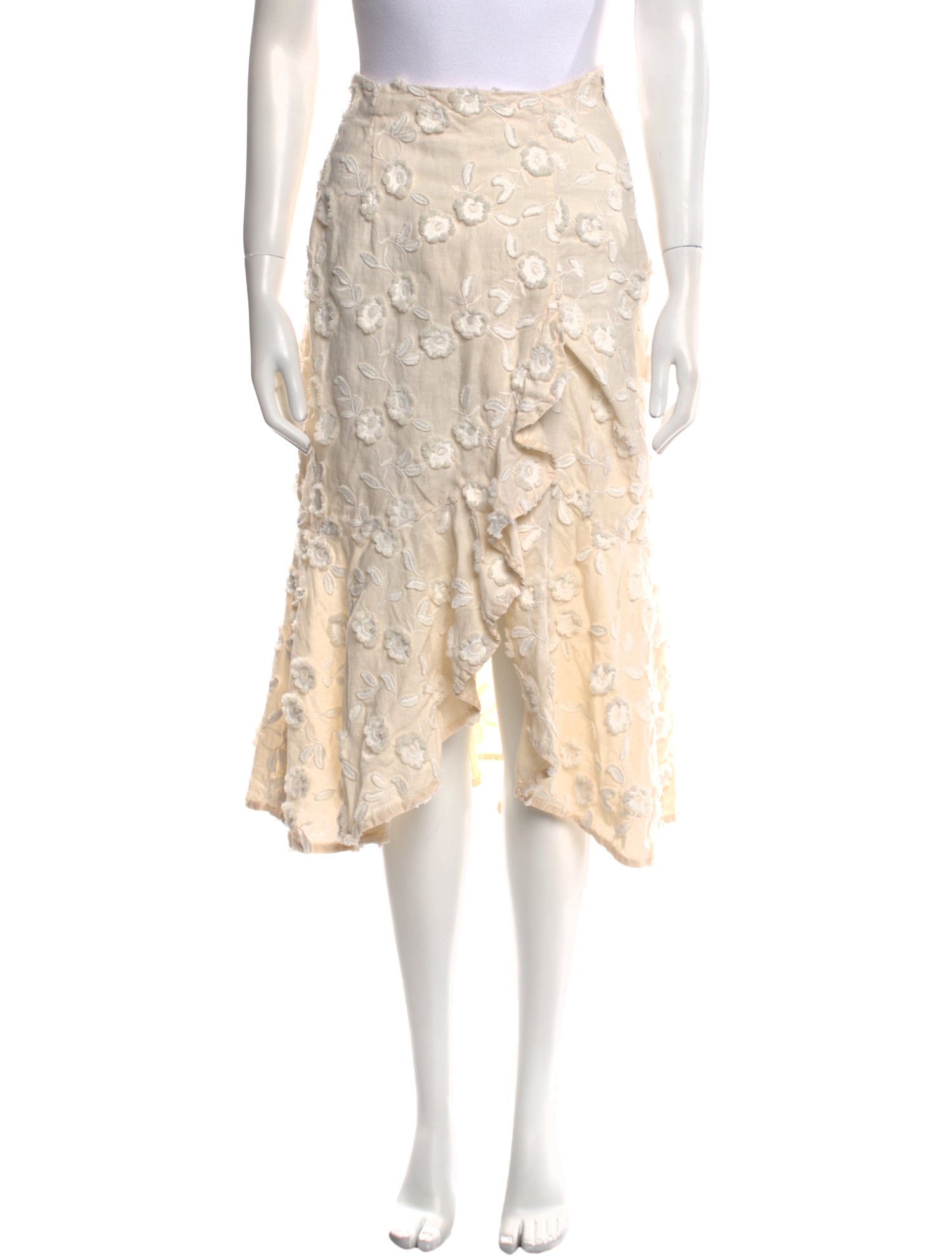 Rebecca Taylor Linen Midi Length Skirt w/ Tags