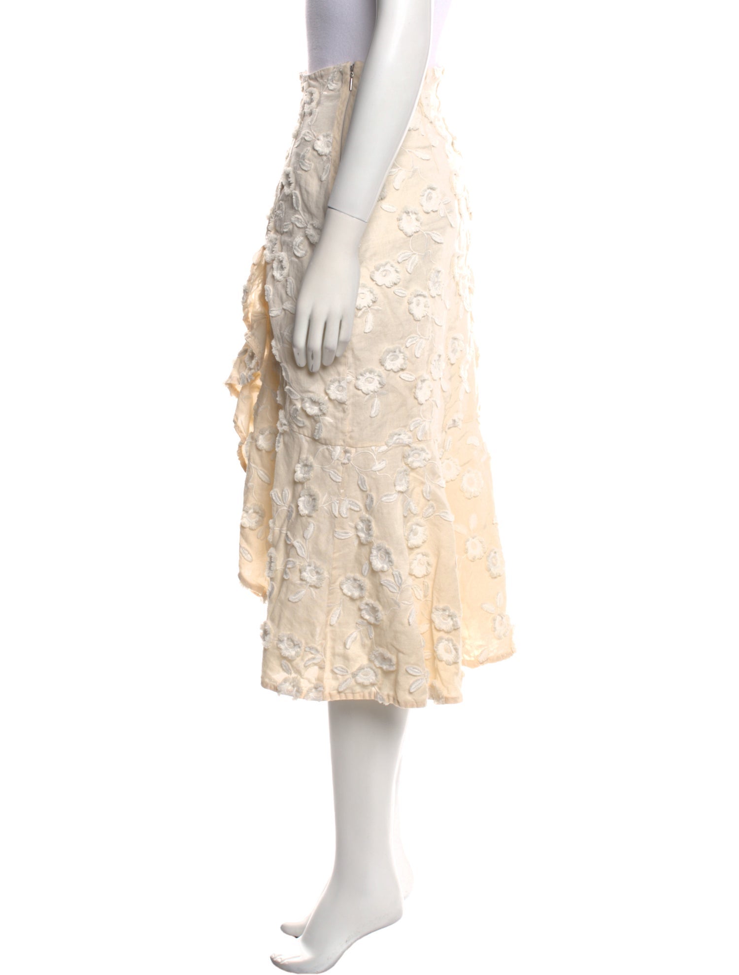 Rebecca Taylor Linen Midi Length Skirt w/ Tags