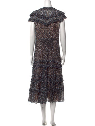 Rebecca Taylor Silk Midi Length Dress