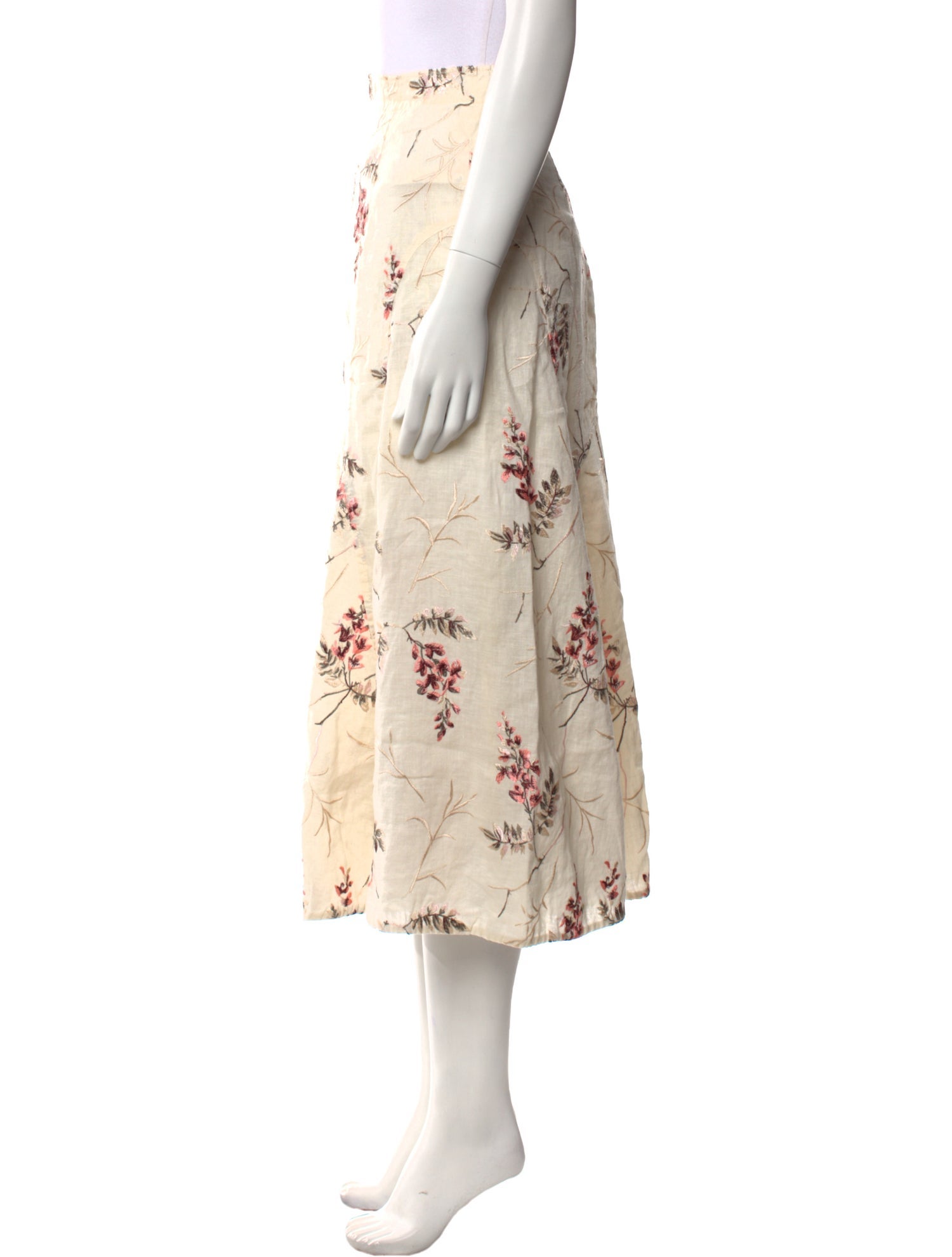 Rebecca Taylor Linen Midi Length Skirt w/ Tags