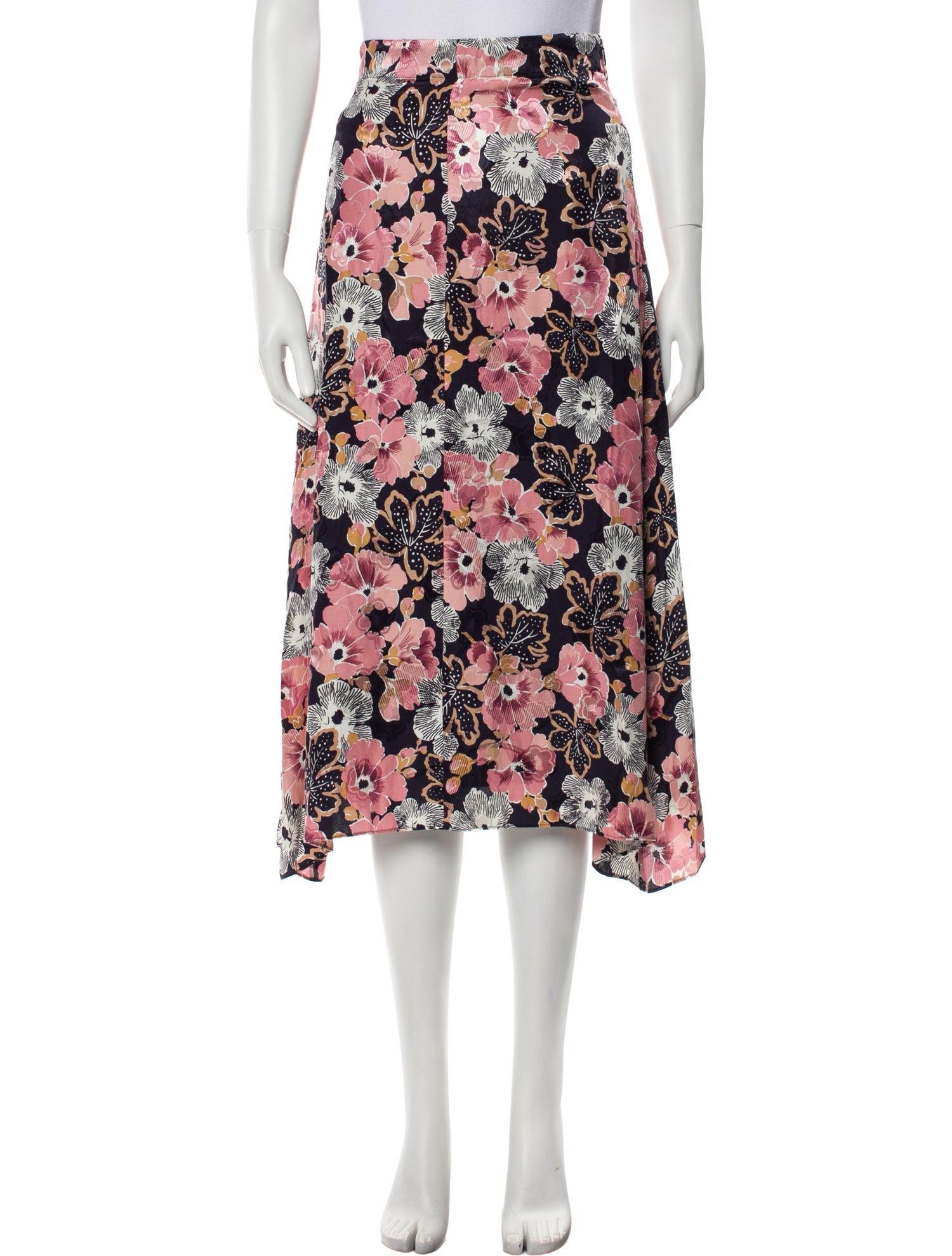 Rebecca Taylor Floral Print Midi Length Skirt