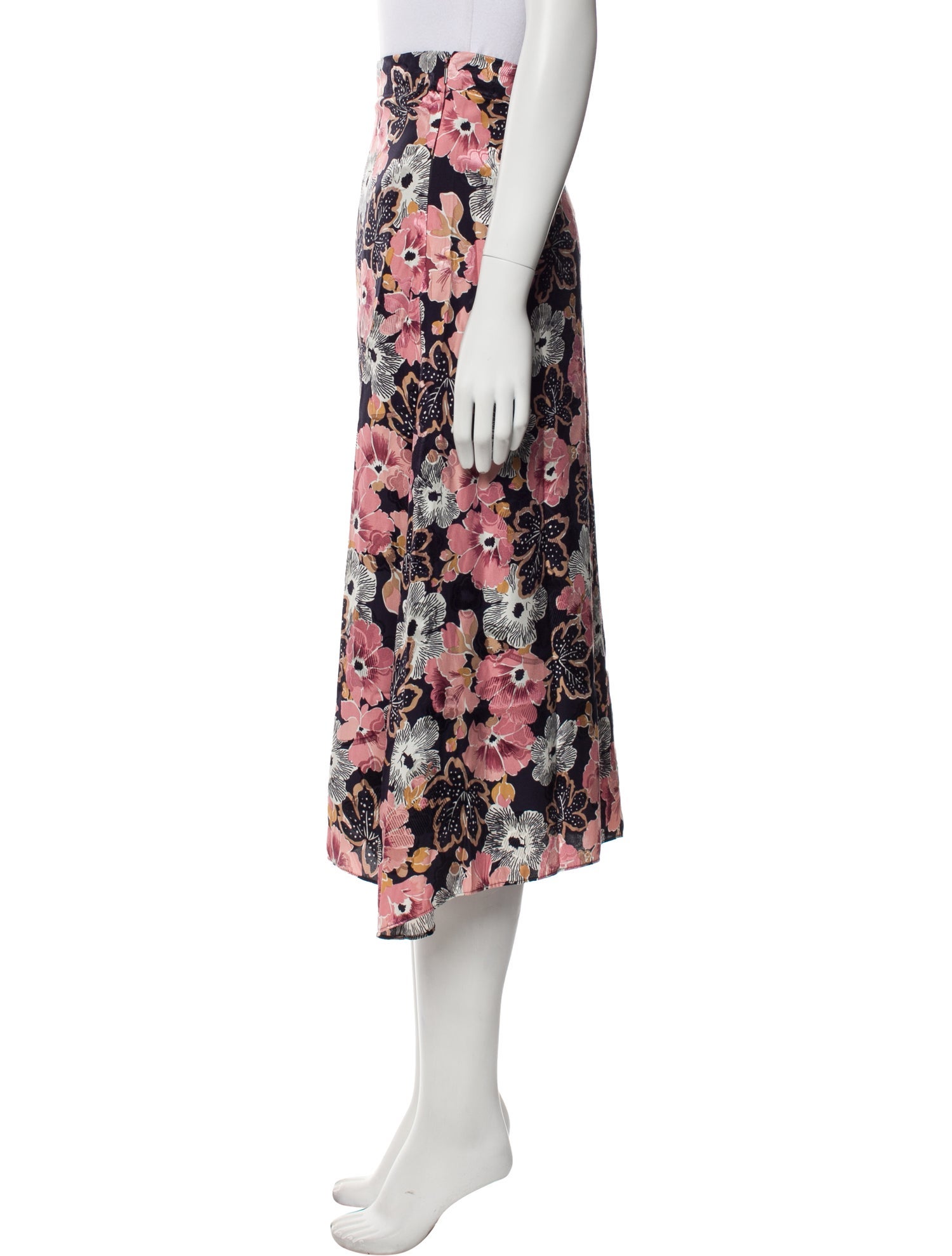 Rebecca Taylor Floral Print Midi Length Skirt