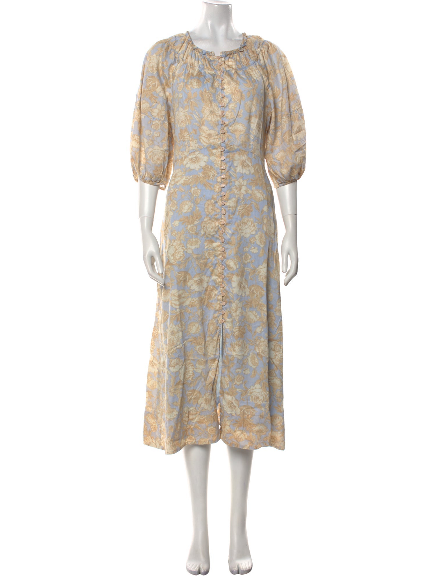 Rebecca Taylor Floral Print Midi Length Dress