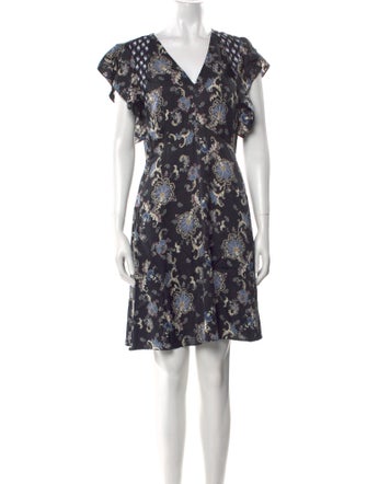 Rebecca Taylor Floral Print Mini Dress