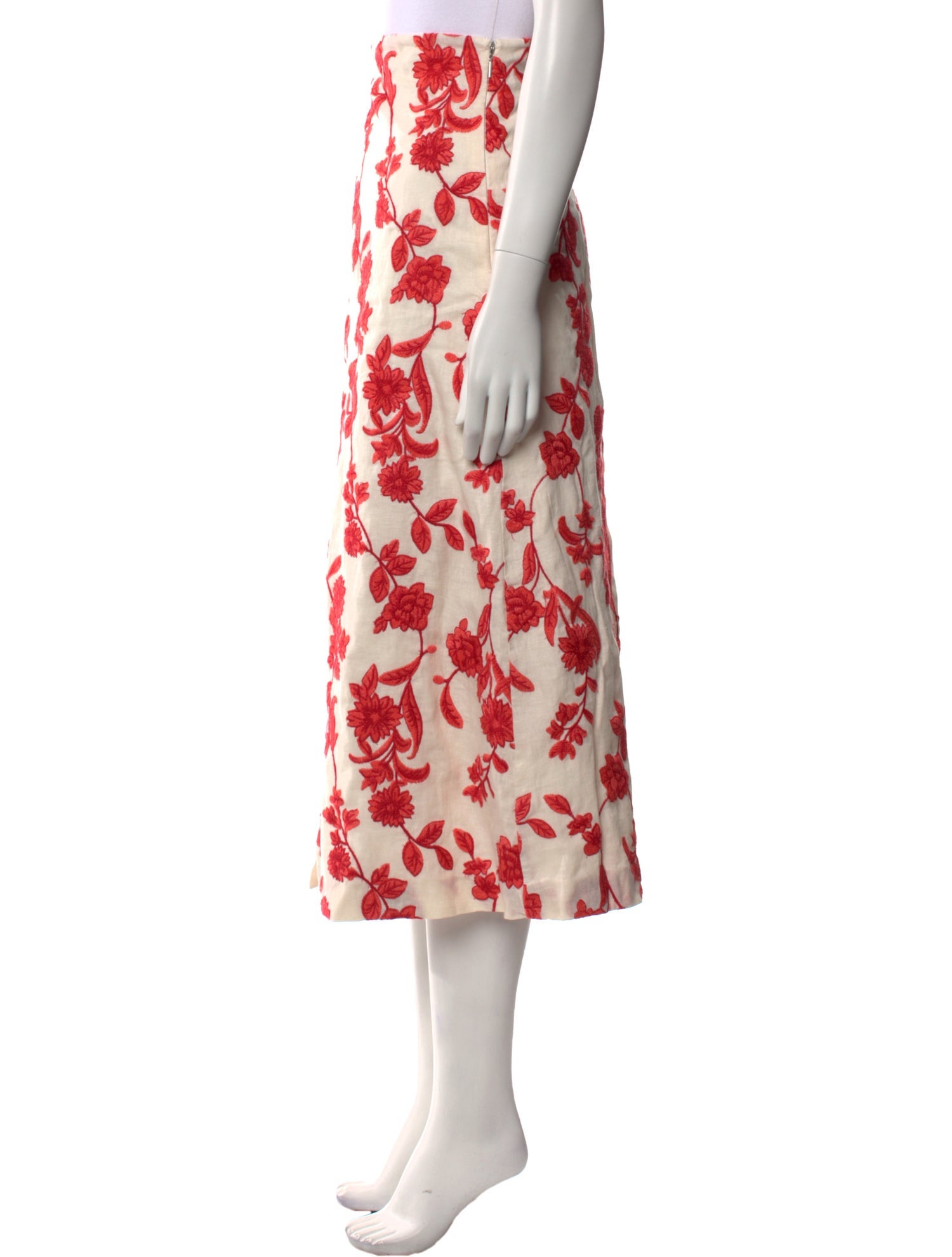 Rebecca Taylor Linen Midi Length Skirt