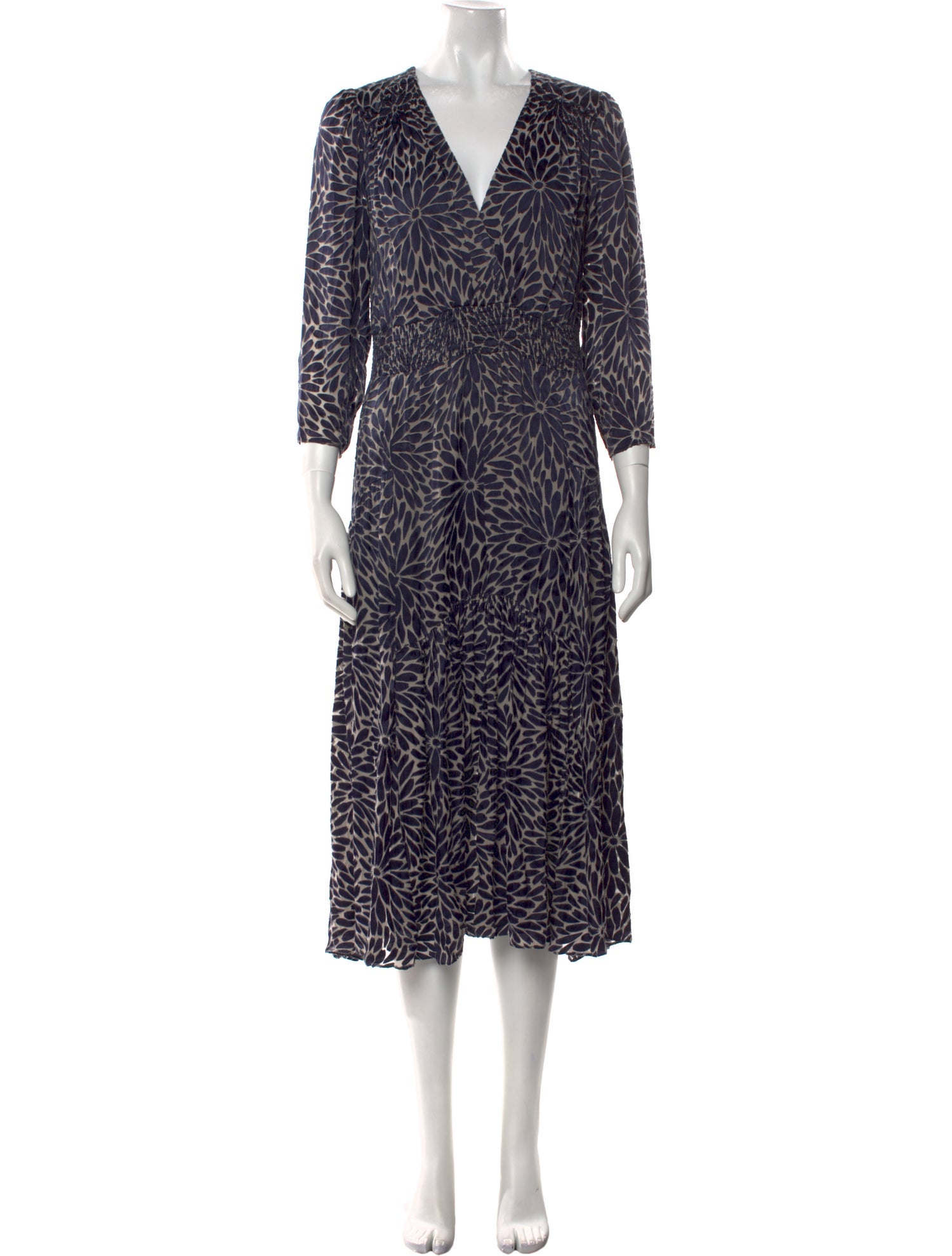 Rebecca Taylor Printed Midi Length Dress