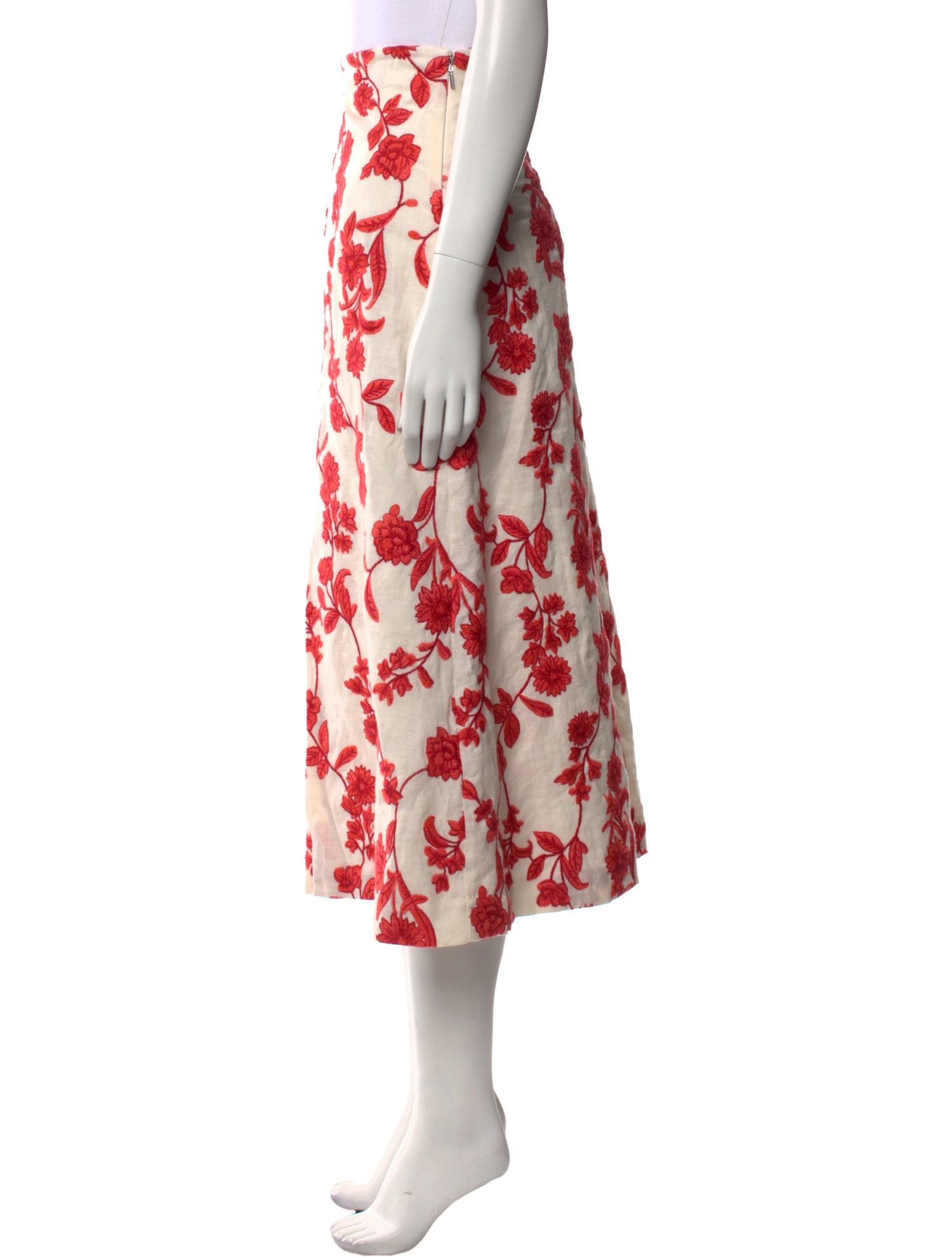 Rebecca Taylor Linen Midi Length Skirt