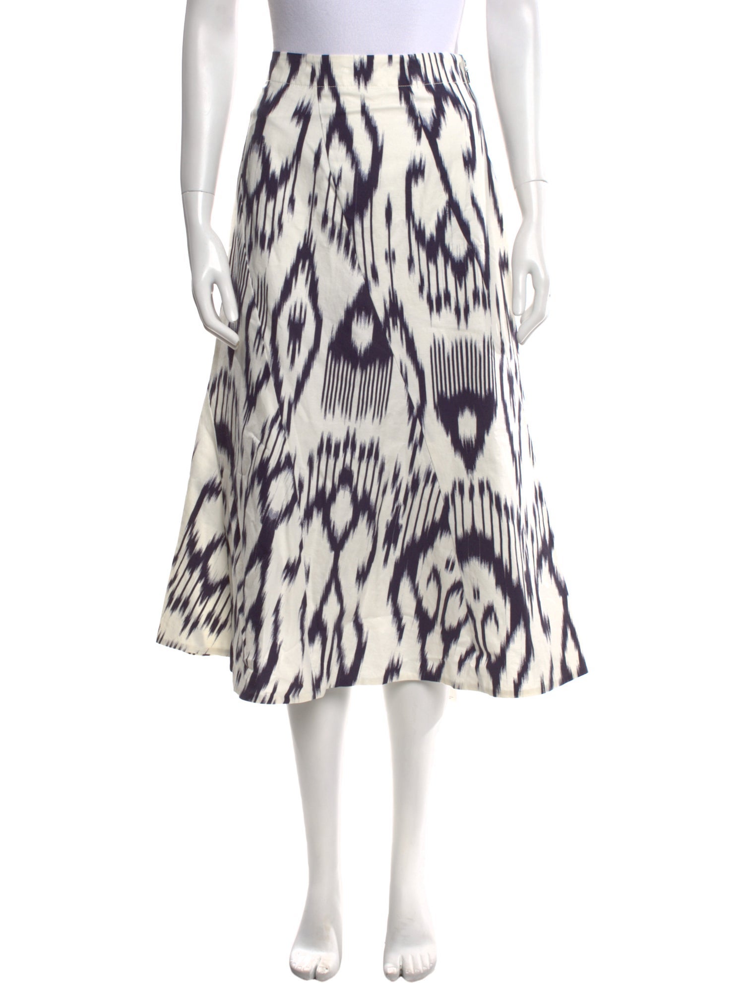 Rebecca Taylor Tie-Dye Print Midi Length Skirt