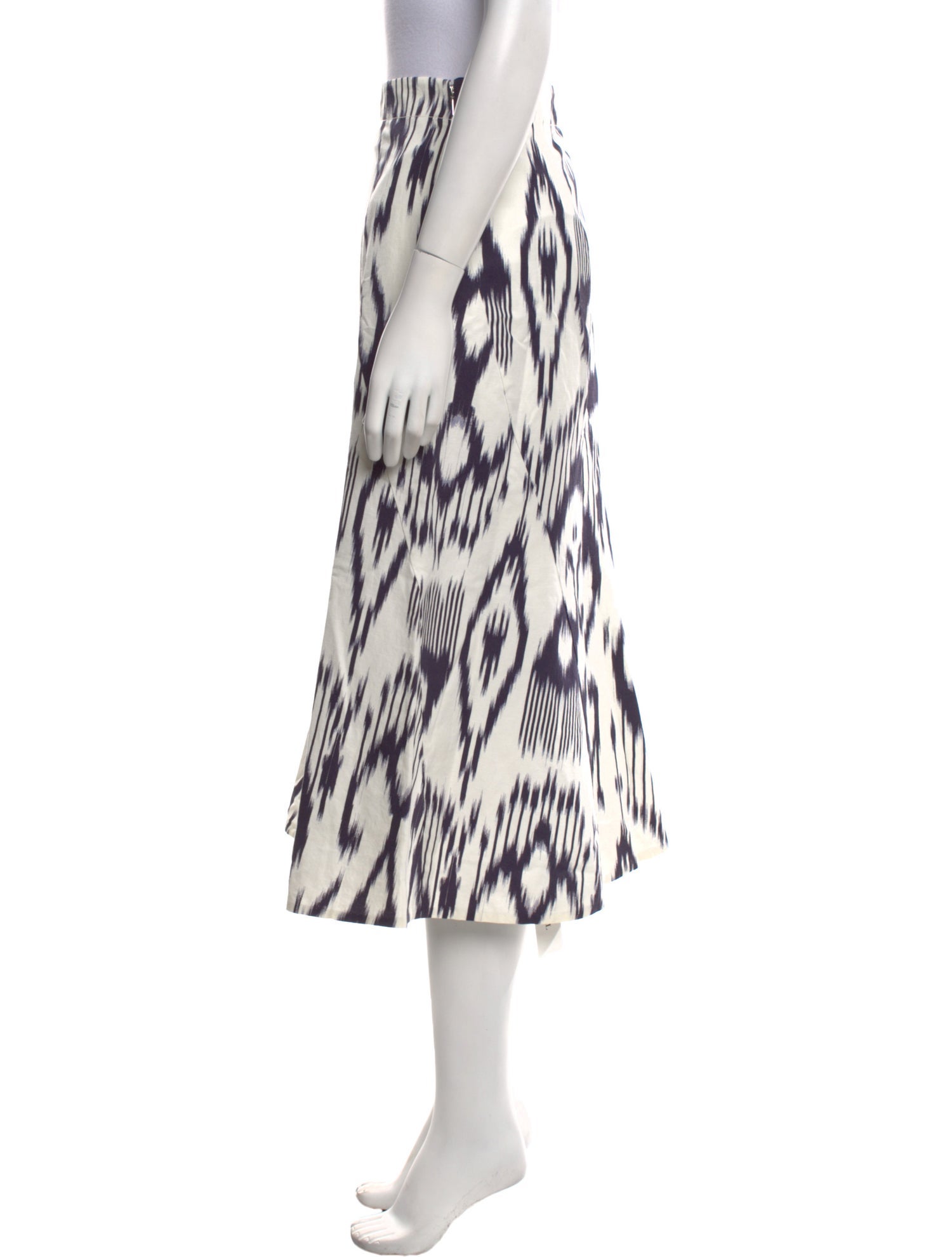 Rebecca Taylor Tie-Dye Print Midi Length Skirt