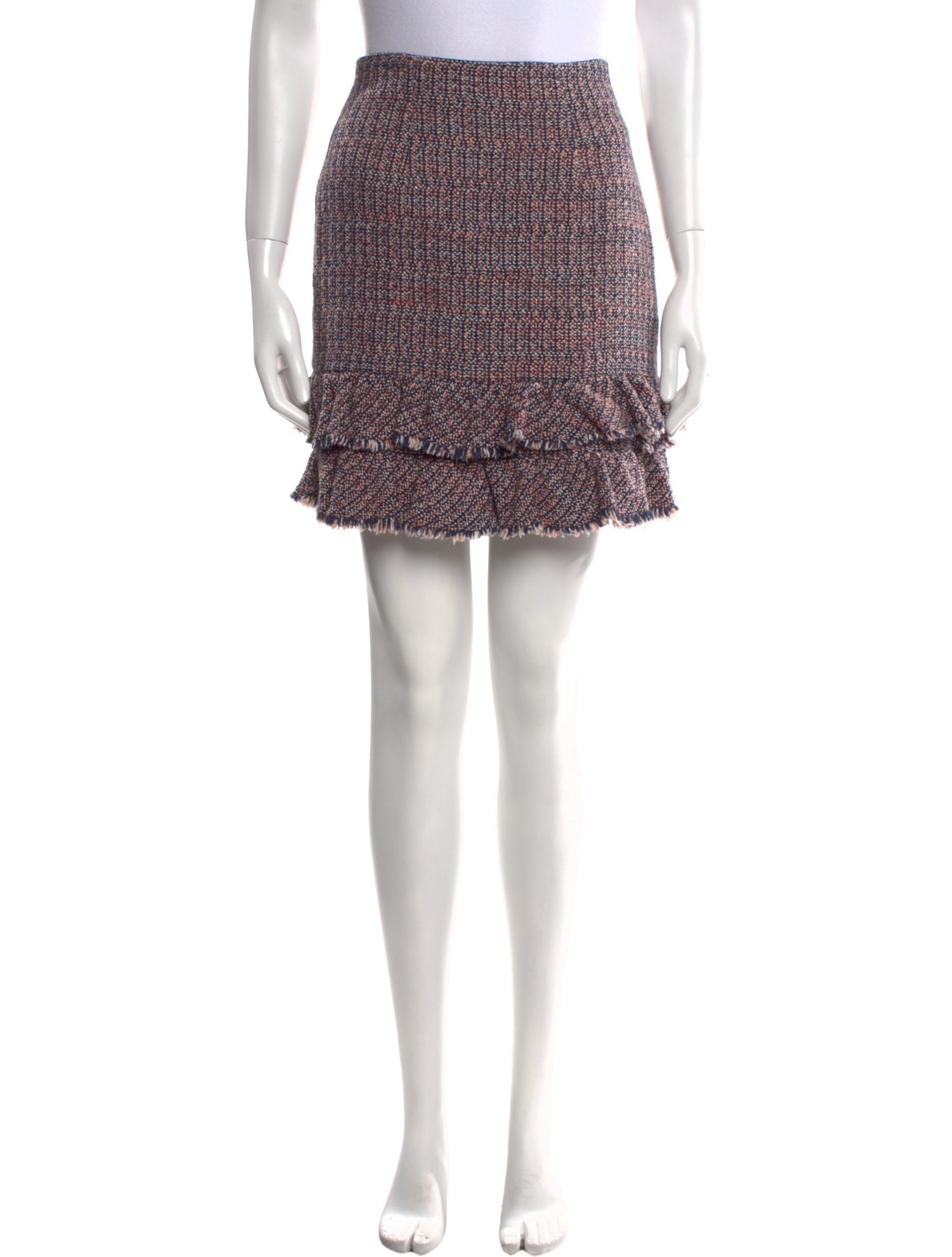 Rebecca Taylor Tweed Pattern Mini Skirt