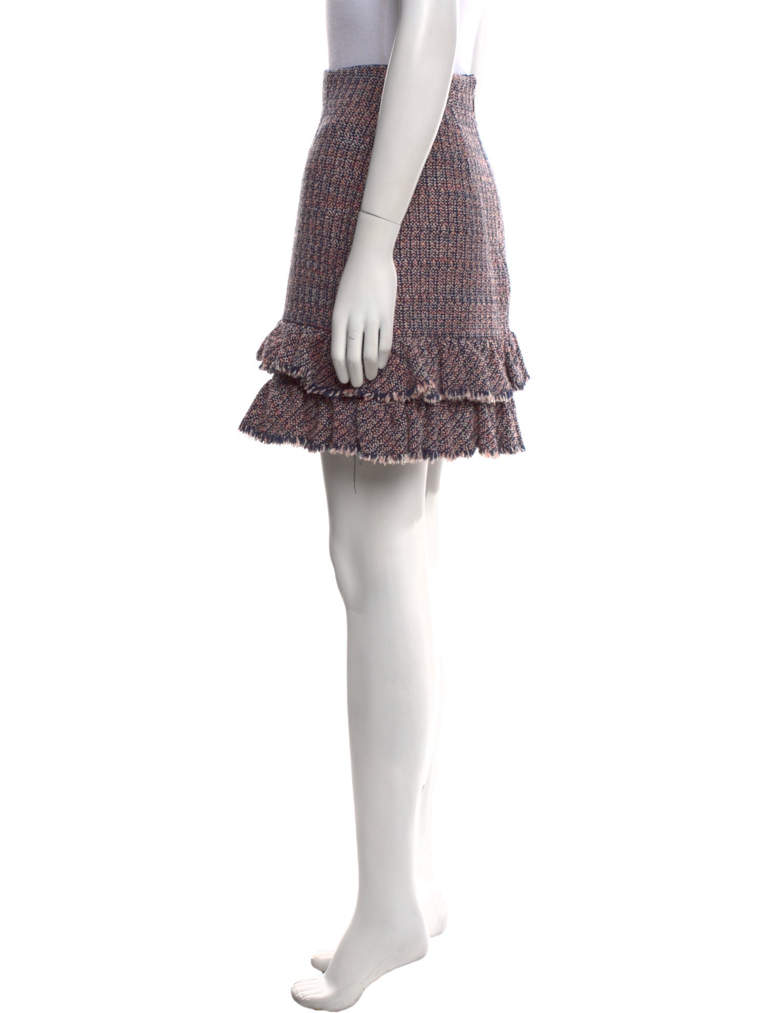 Rebecca Taylor Tweed Pattern Mini Skirt