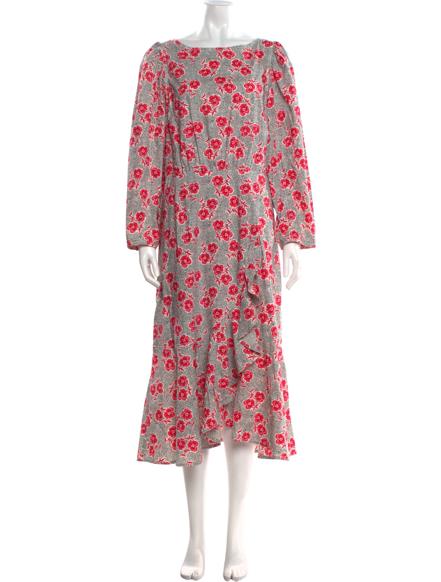 Rebecca Taylor Floral Print Long Dress