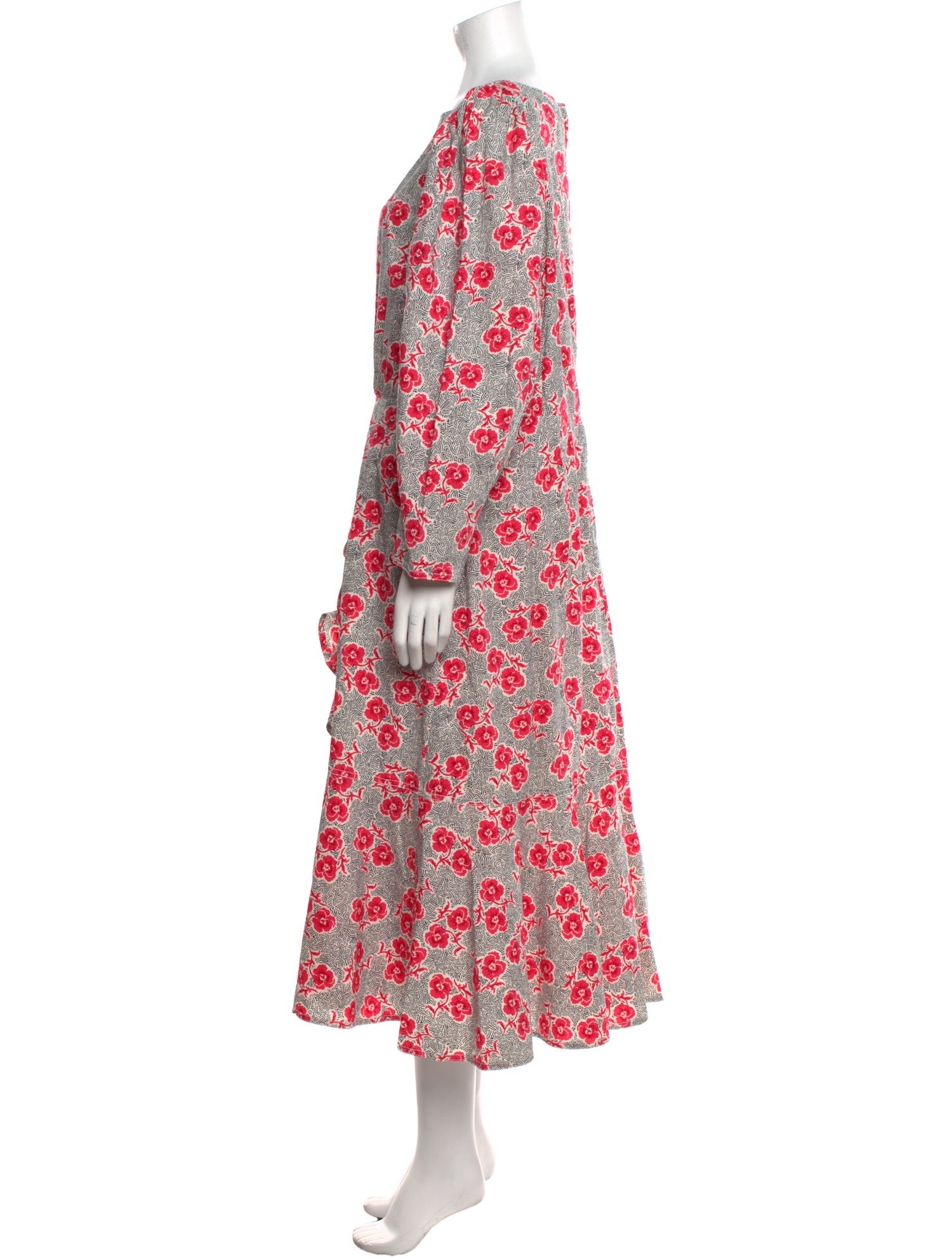 Rebecca Taylor Floral Print Long Dress