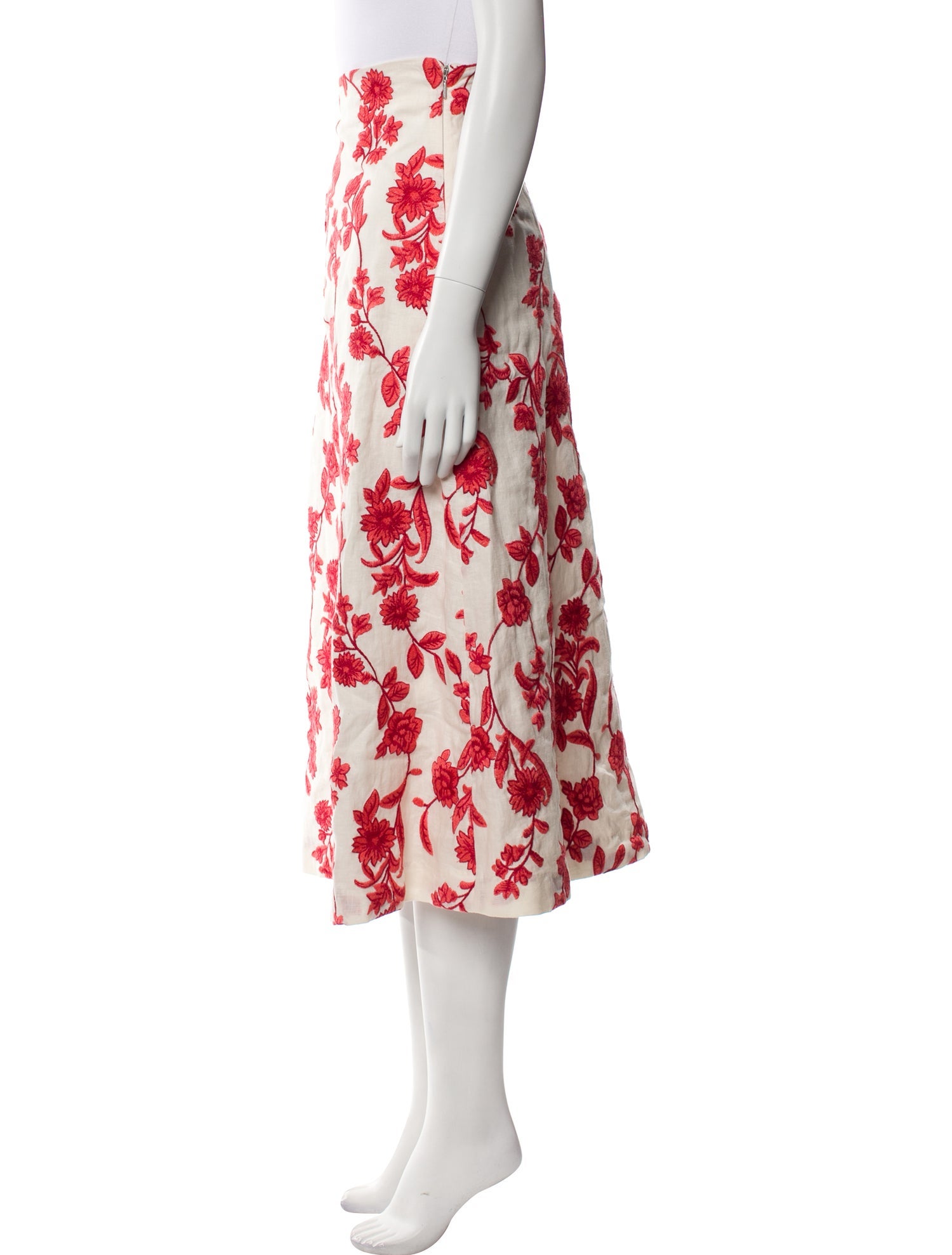 Rebecca Taylor Linen Midi Length Skirt