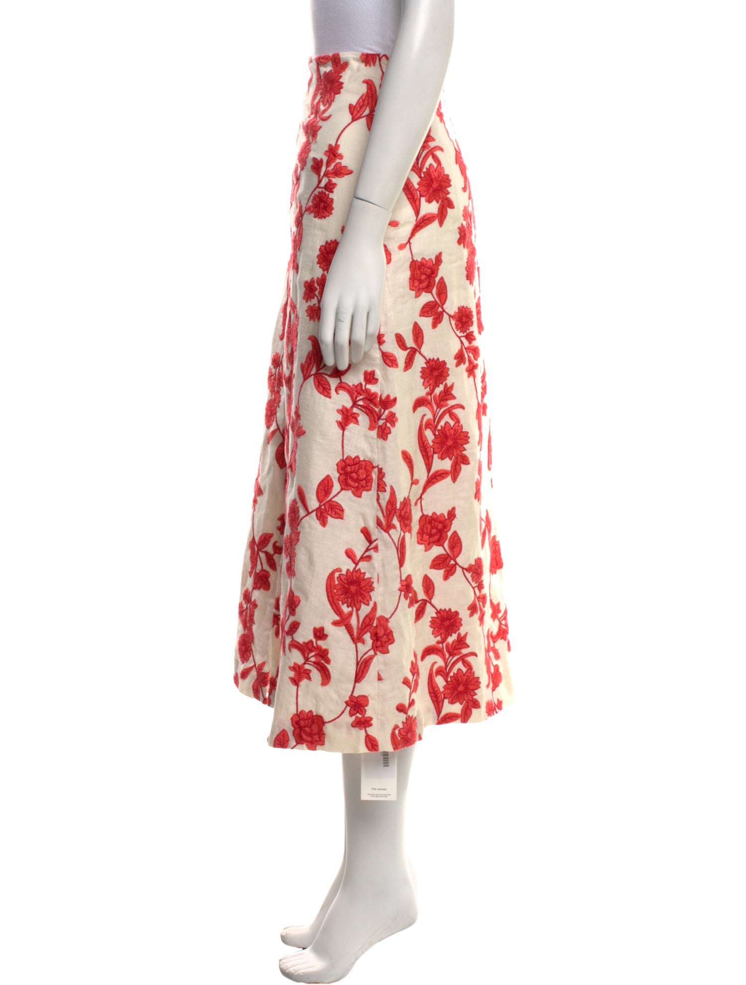 Rebecca Taylor Linen Midi Length Skirt