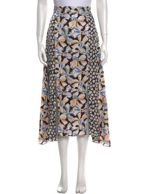 Rebecca Taylor Floral Print Midi Length Skirt