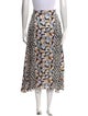 Rebecca Taylor Floral Print Midi Length Skirt