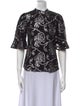 Rebecca Taylor Silk Lace Pattern Blouse