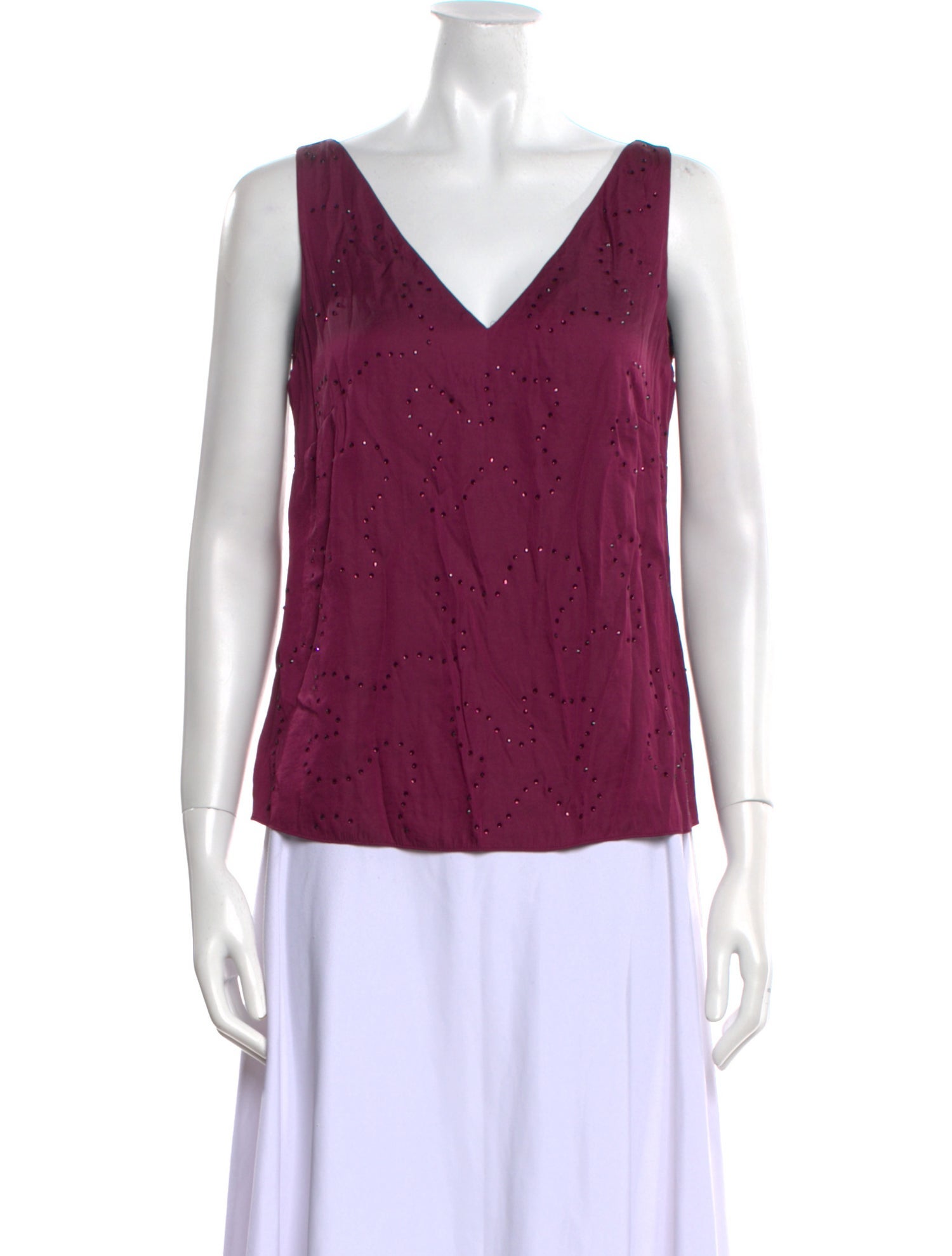 Rebecca Taylor V-Neck Sleeveless Top