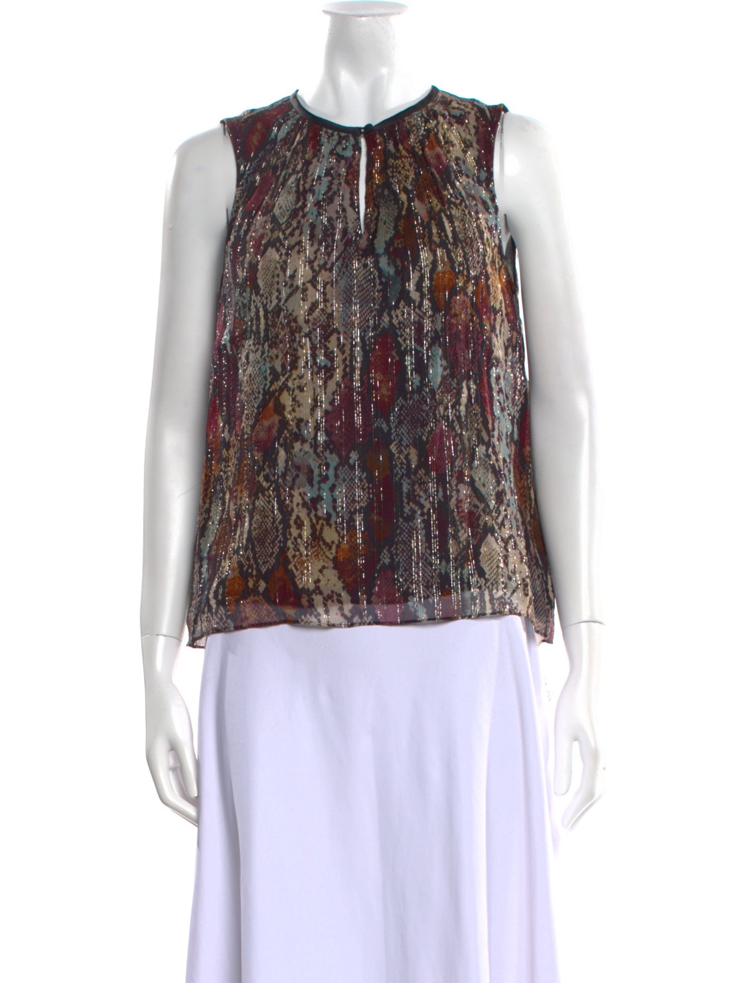 Rebecca Taylor Silk Animal Print Blouse