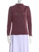 Rebecca Taylor Mock Neck Three-Quarter Sleeve Sweatshirt