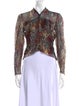 Rebecca Taylor Silk Paisley Print Crop Top