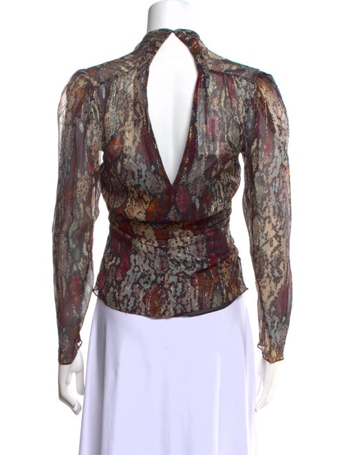 Rebecca Taylor Silk Paisley Print Crop Top