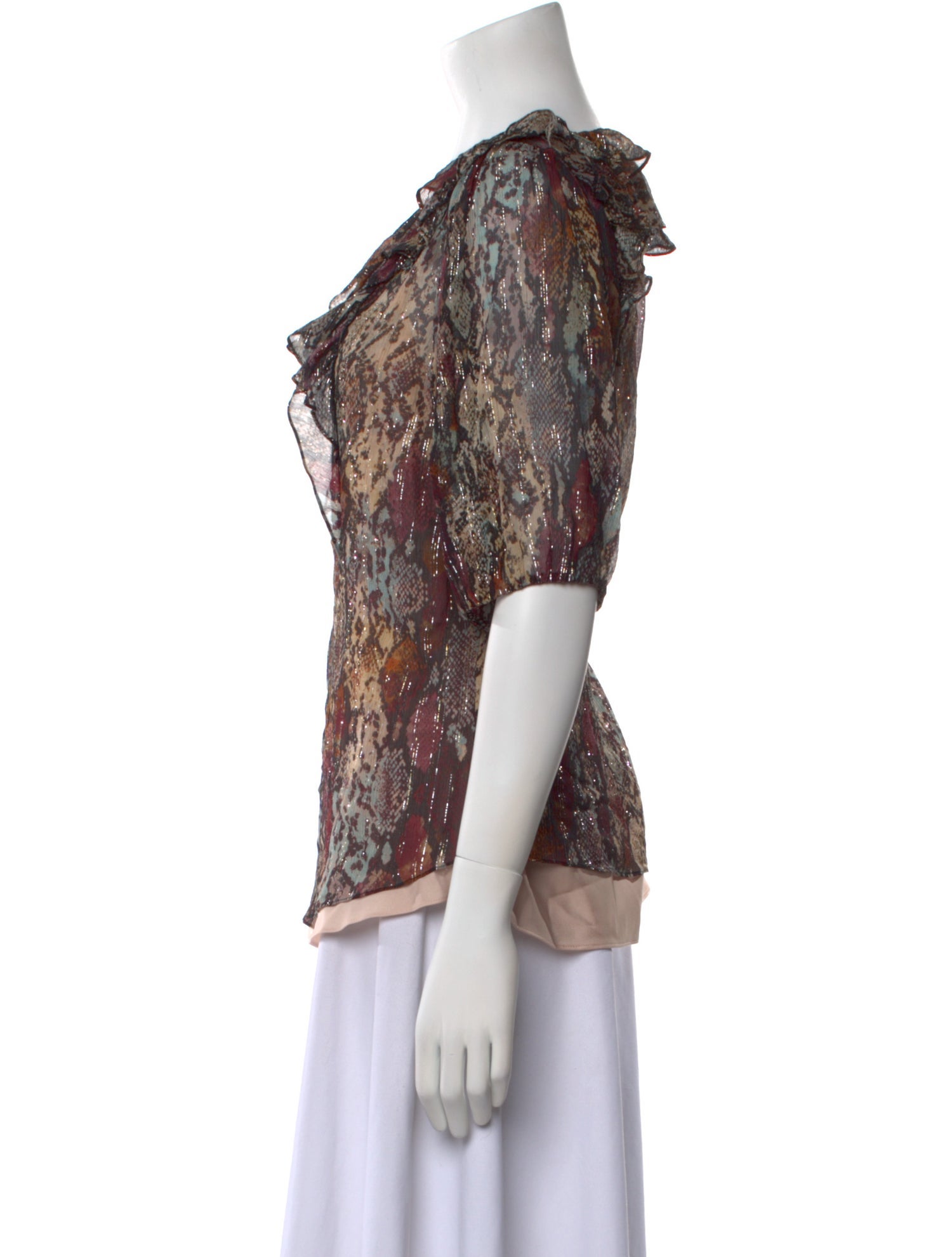 Rebecca Taylor Silk Floral Print Blouse