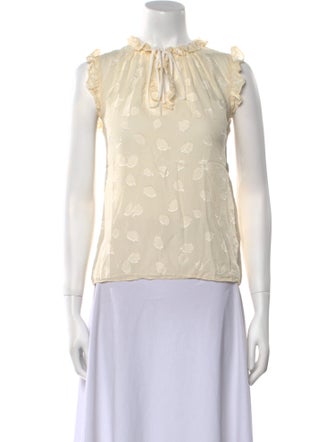 Rebecca Taylor Silk Mock Neck Blouse