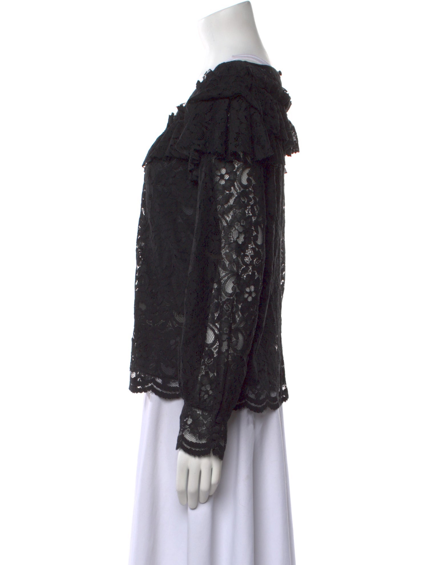 Rebecca Taylor Bateau Neckline Long Sleeve Blouse