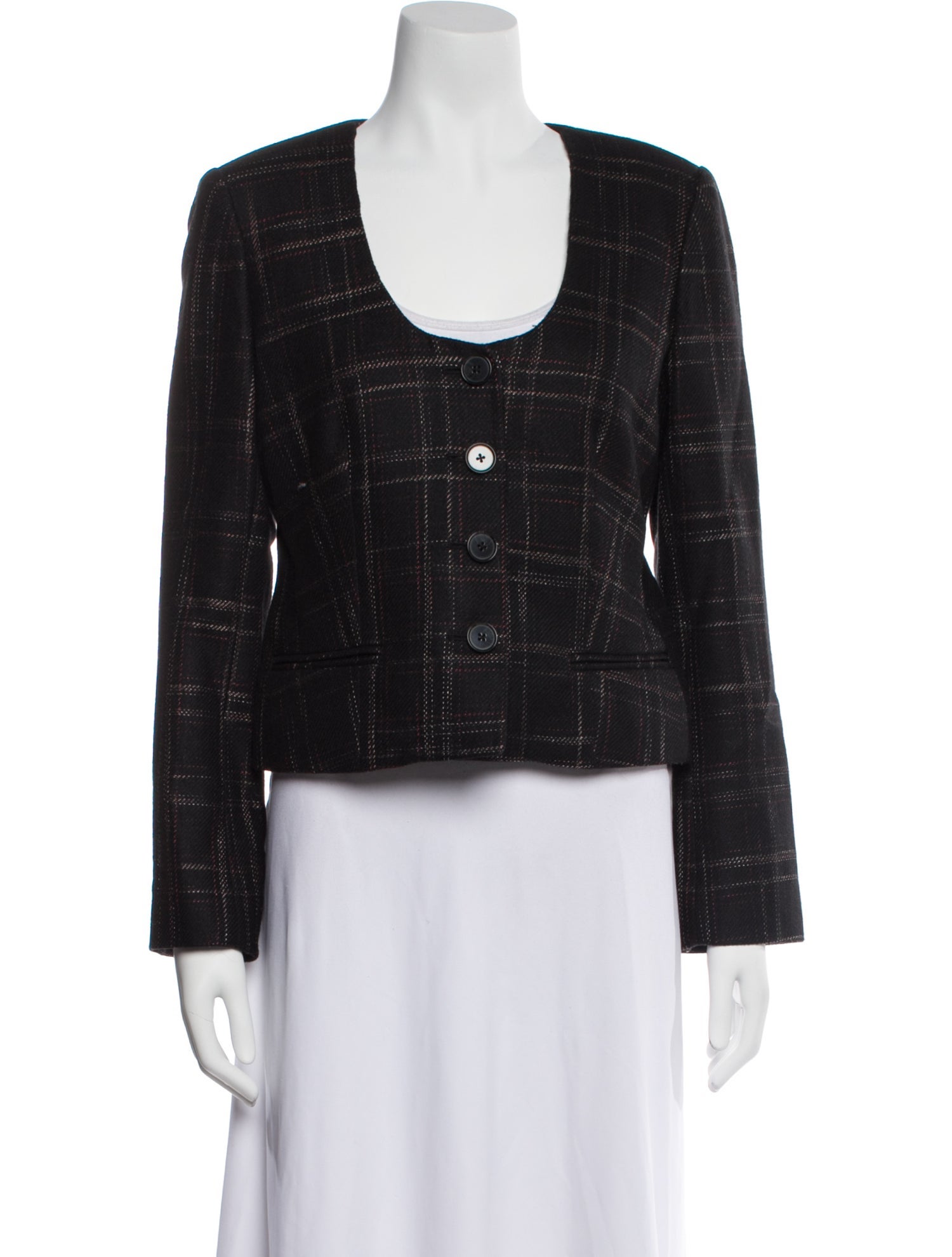 Rebecca Taylor Plaid Print Evening Jacket