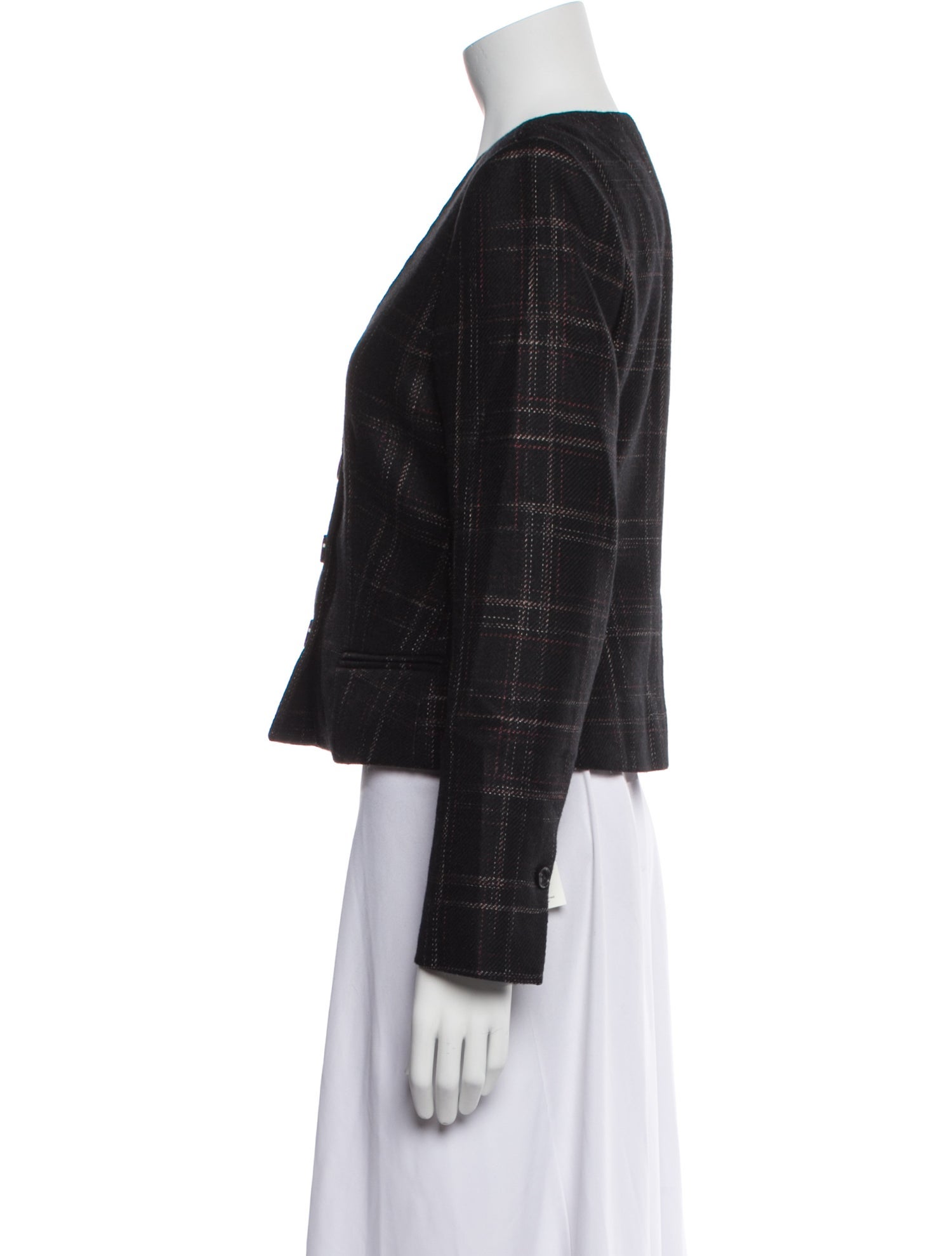 Rebecca Taylor Plaid Print Evening Jacket