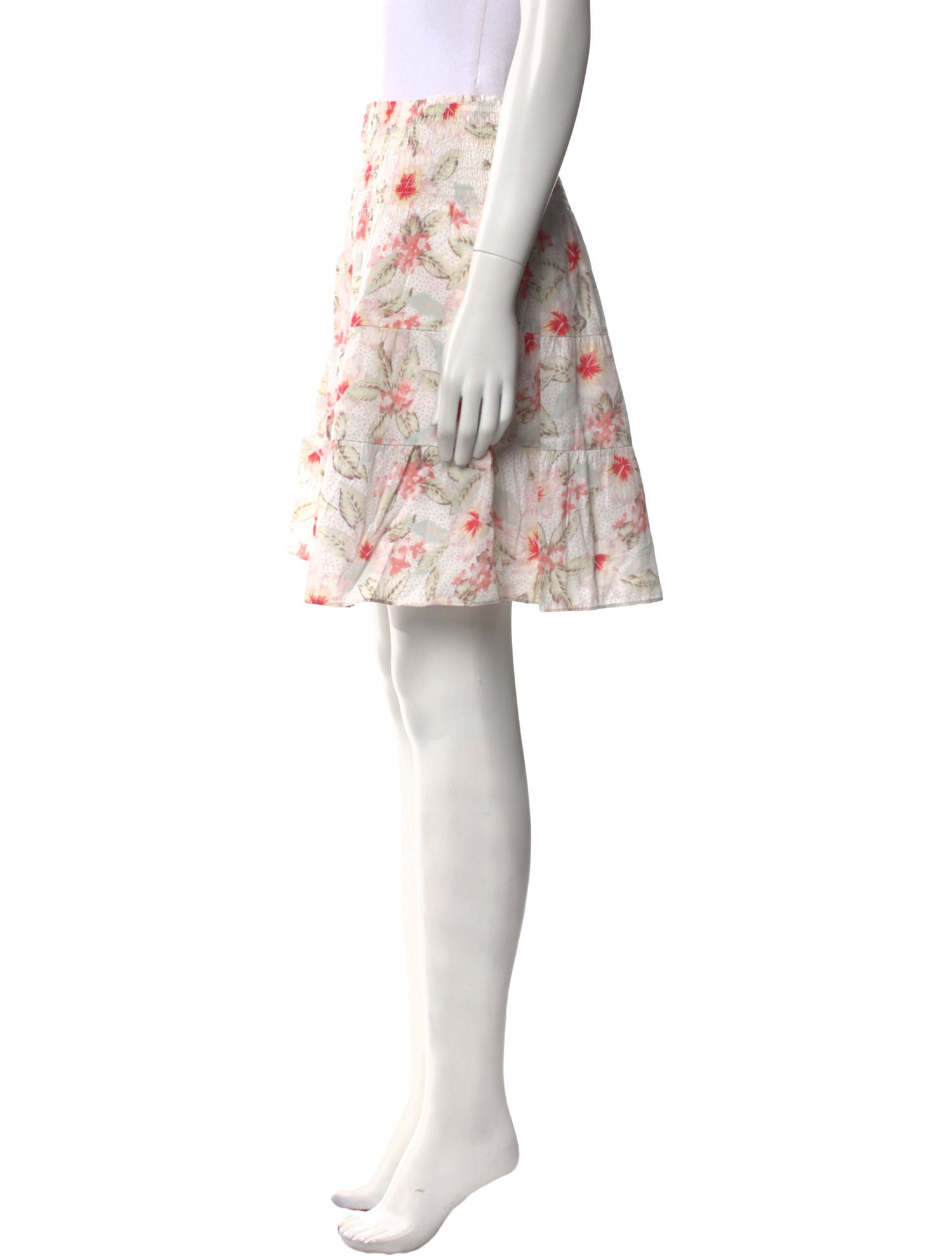 Rebecca Taylor Floral Print Mini Skirt