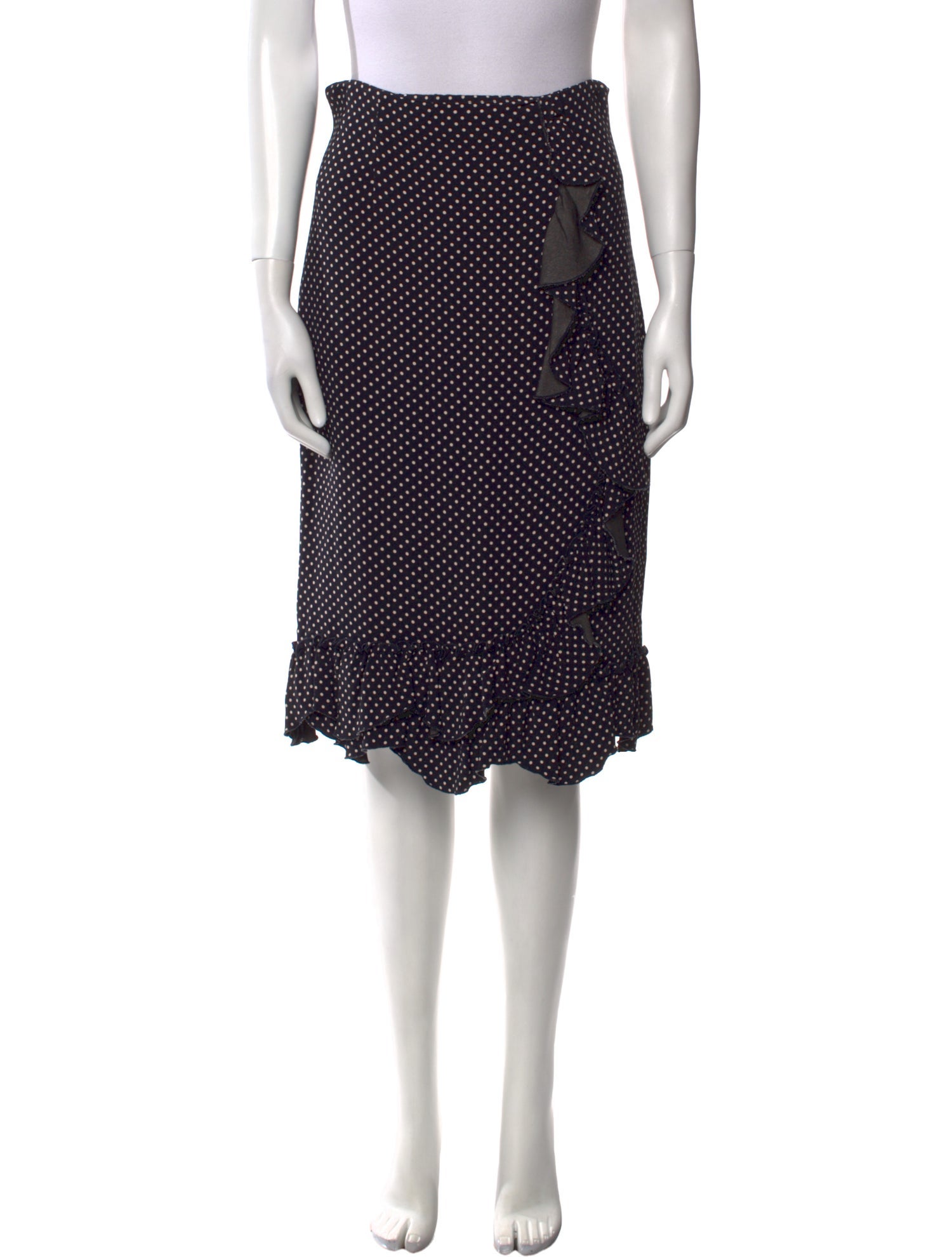 Rebecca Taylor Polka Dot Print Knee-Length Skirt