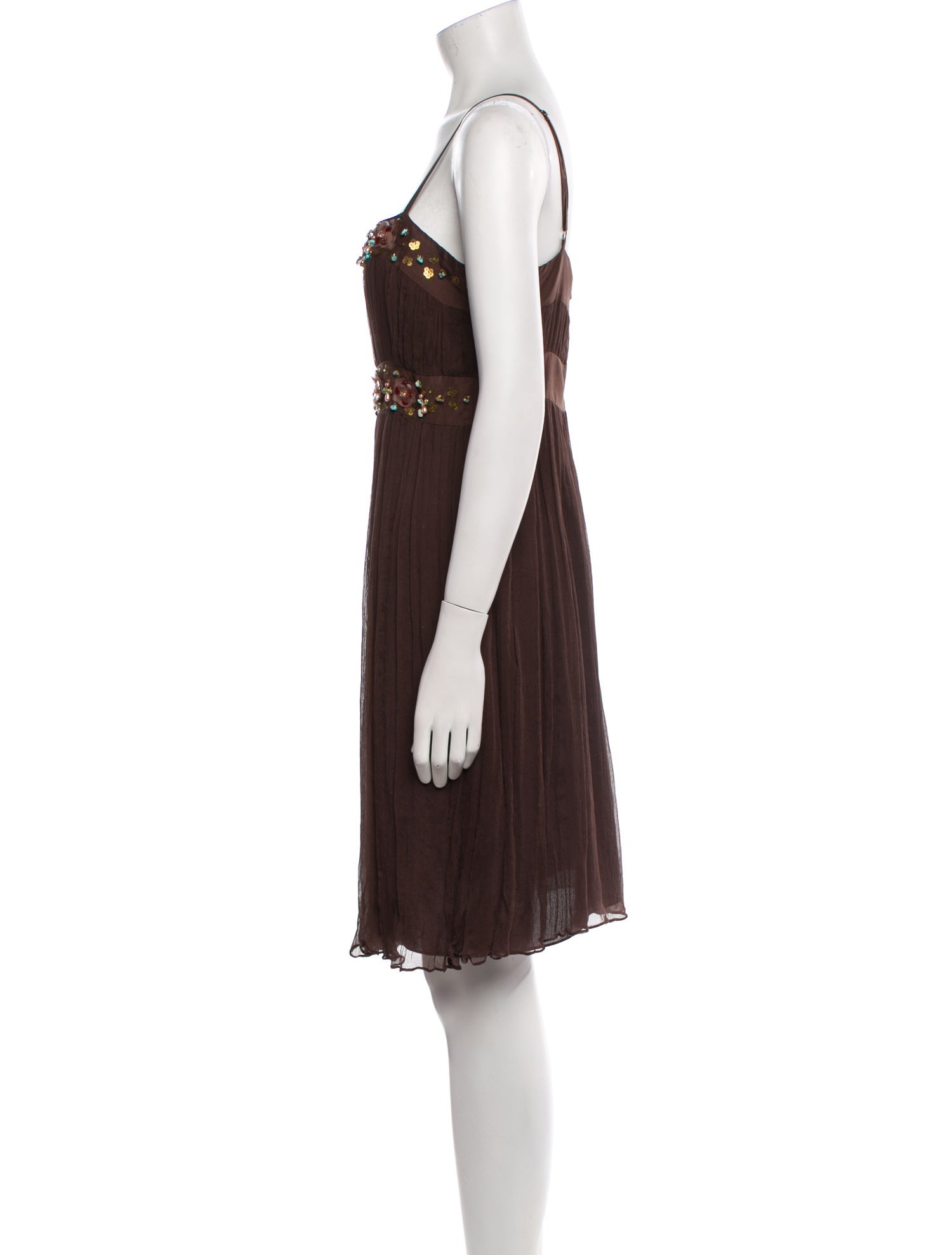 Rebecca Taylor Square Neckline Knee-Length Dress