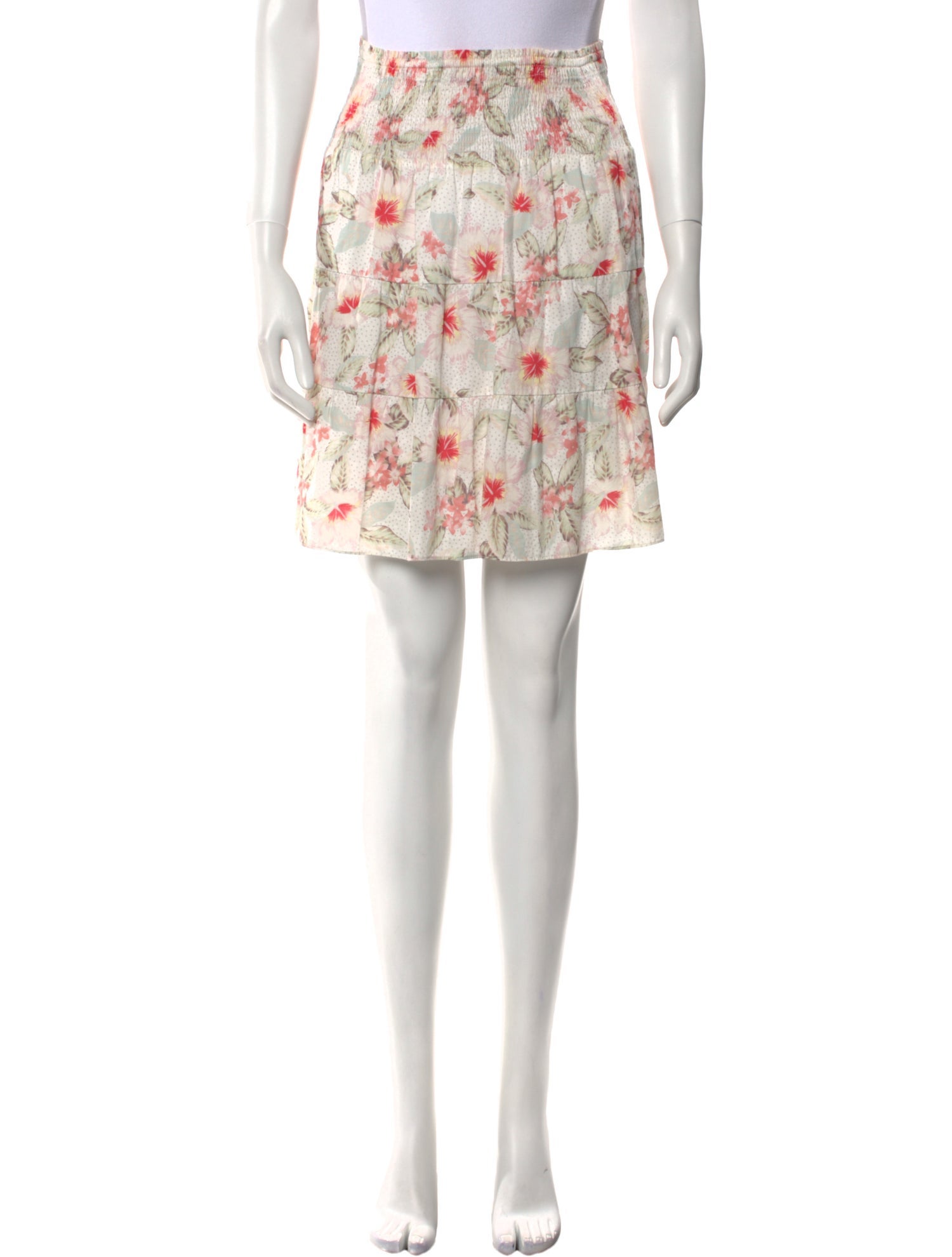 Rebecca Taylor Floral Print Mini Skirt