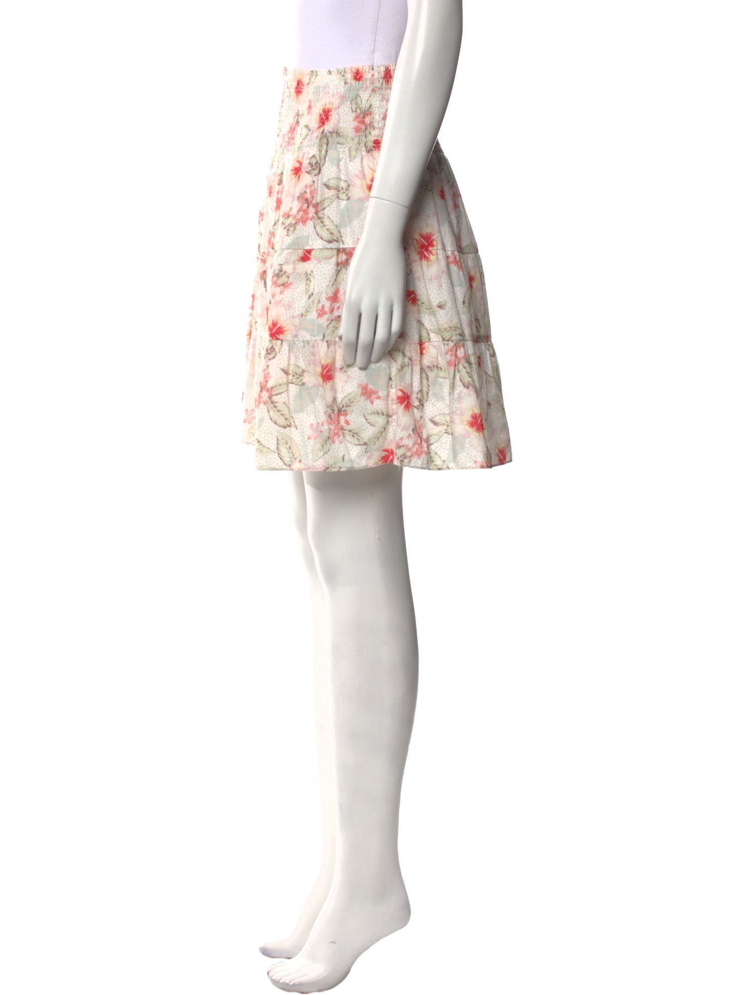 Rebecca Taylor Floral Print Mini Skirt