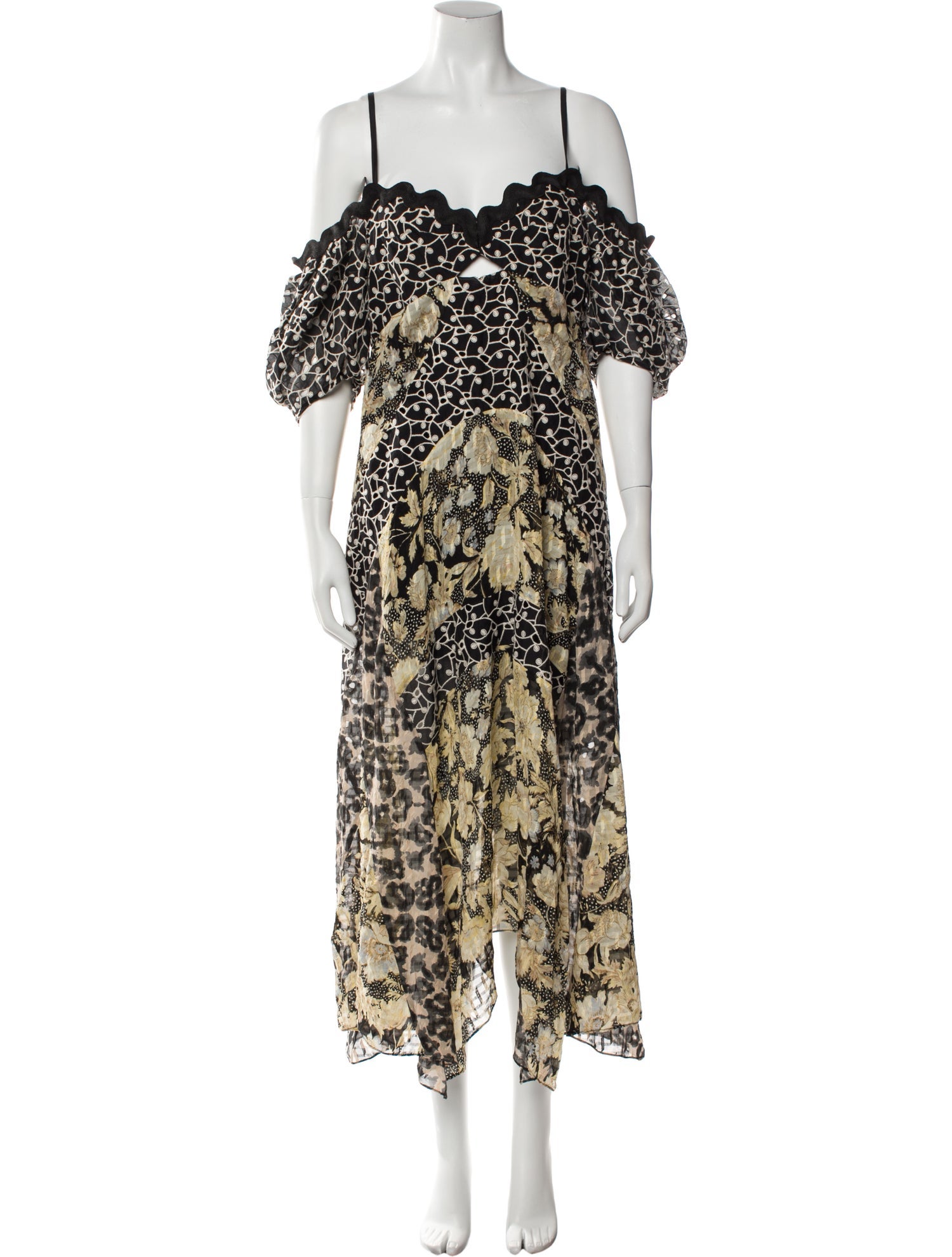 Rebecca Taylor Floral Print Long Dress