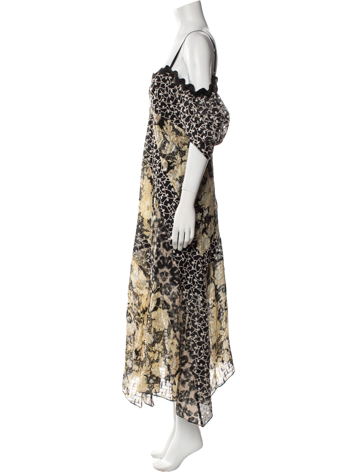 Rebecca Taylor Floral Print Long Dress