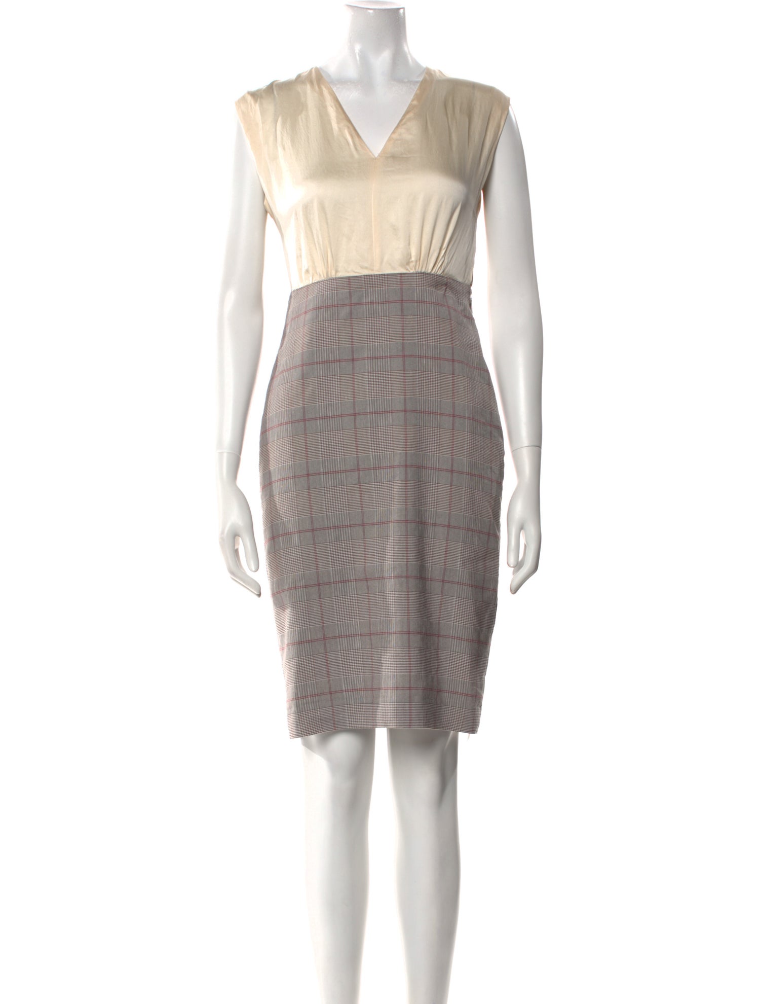 Tailored by Rebecca Taylor Plaid Print Knee-Length Dress