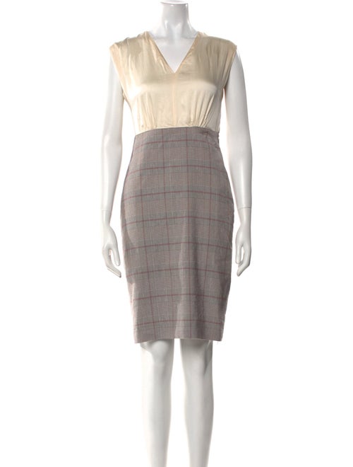 Tailored by Rebecca Taylor Plaid Print Knee-Length Dress