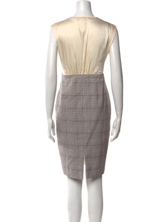 Tailored by Rebecca Taylor Plaid Print Knee-Length Dress