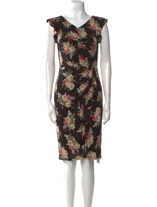 Rebecca Taylor Floral Print Knee-Length Dress