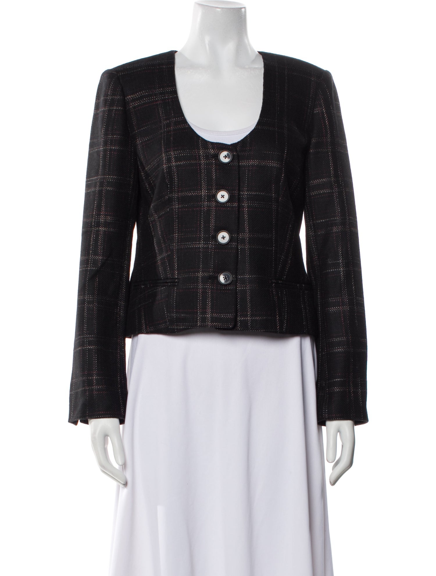 Rebecca Taylor Plaid Print Jacket