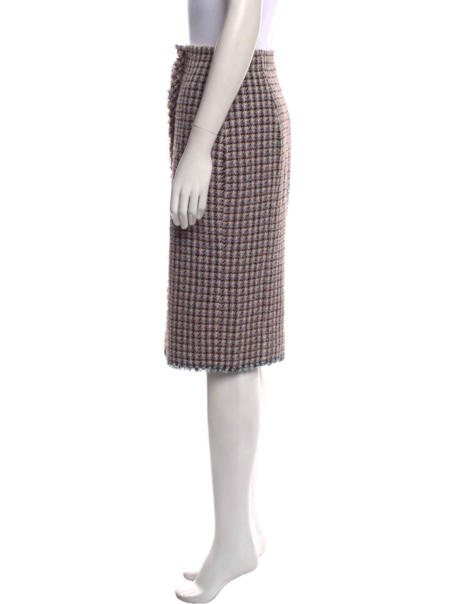 Rebecca Taylor Tweed Pattern Knee-Length Skirt